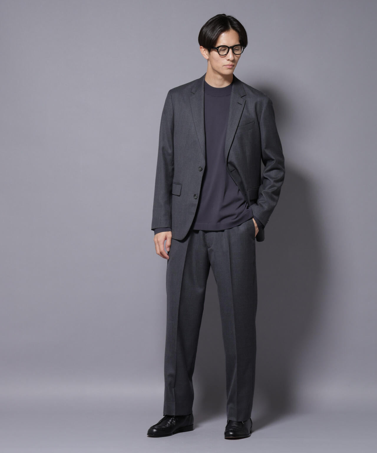 「N JACKET PREMIUM」RENU(R) ウール混洗えるサキソニージャケット(セットアップ可) 6685217205