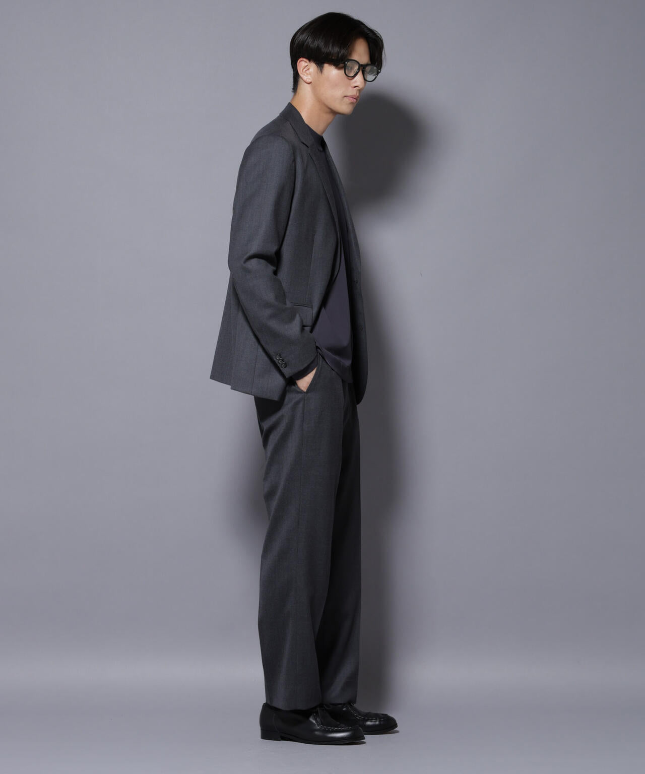 「N JACKET PREMIUM」RENU(R) ウール混洗えるサキソニージャケット(セットアップ可) 6685217205