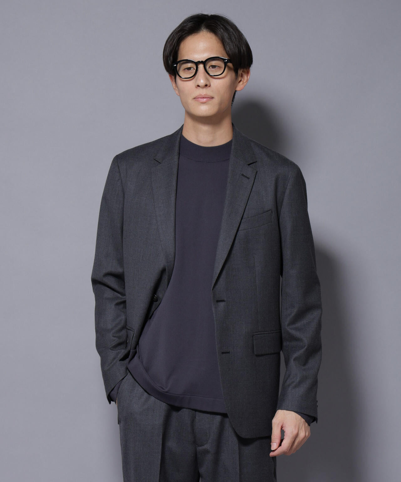 「N JACKET PREMIUM」RENU(R) ウール混洗えるサキソニージャケット(セットアップ可) 6685217205