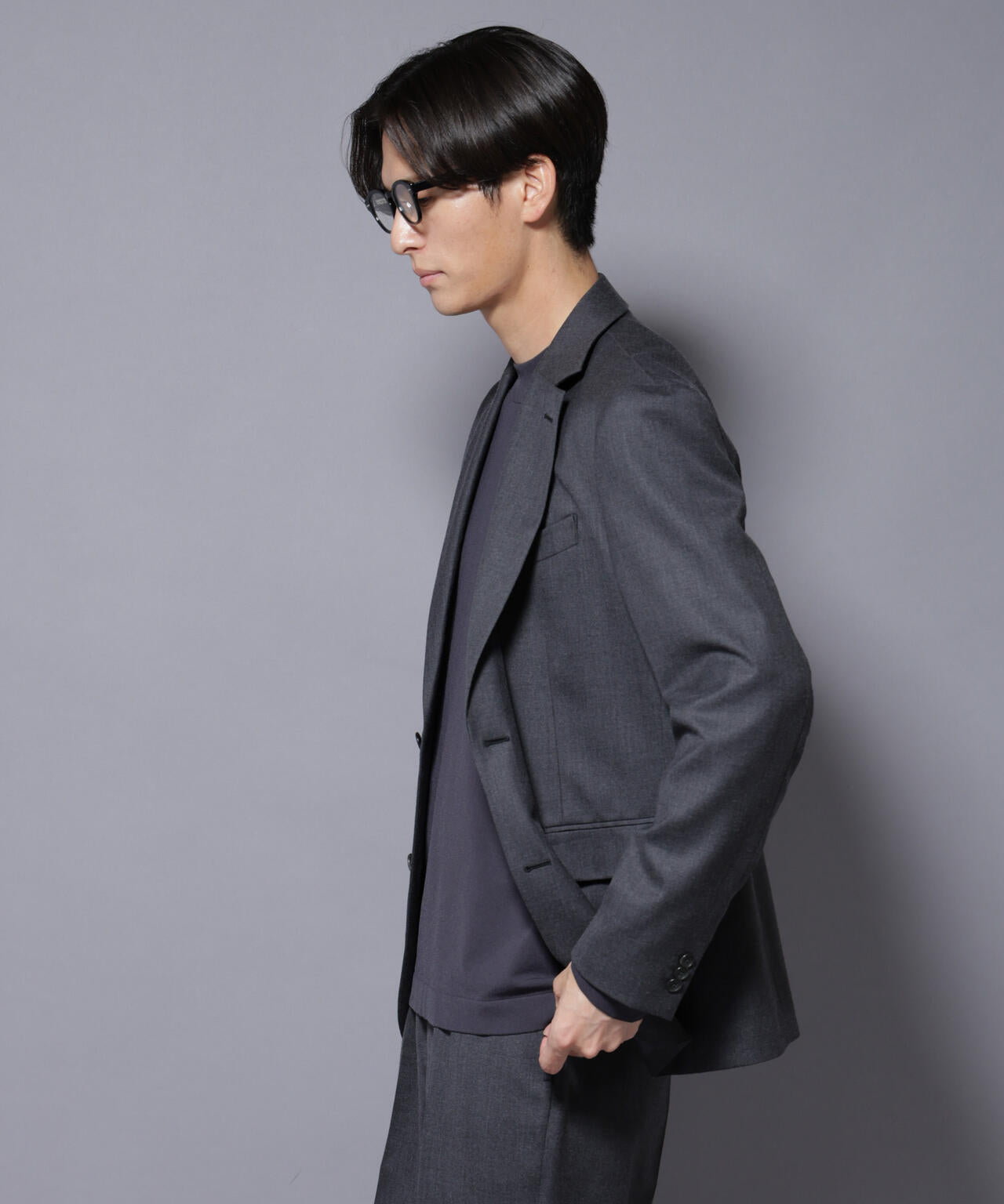 「N JACKET PREMIUM」RENU(R) ウール混洗えるサキソニージャケット(セットアップ可) 6685217205