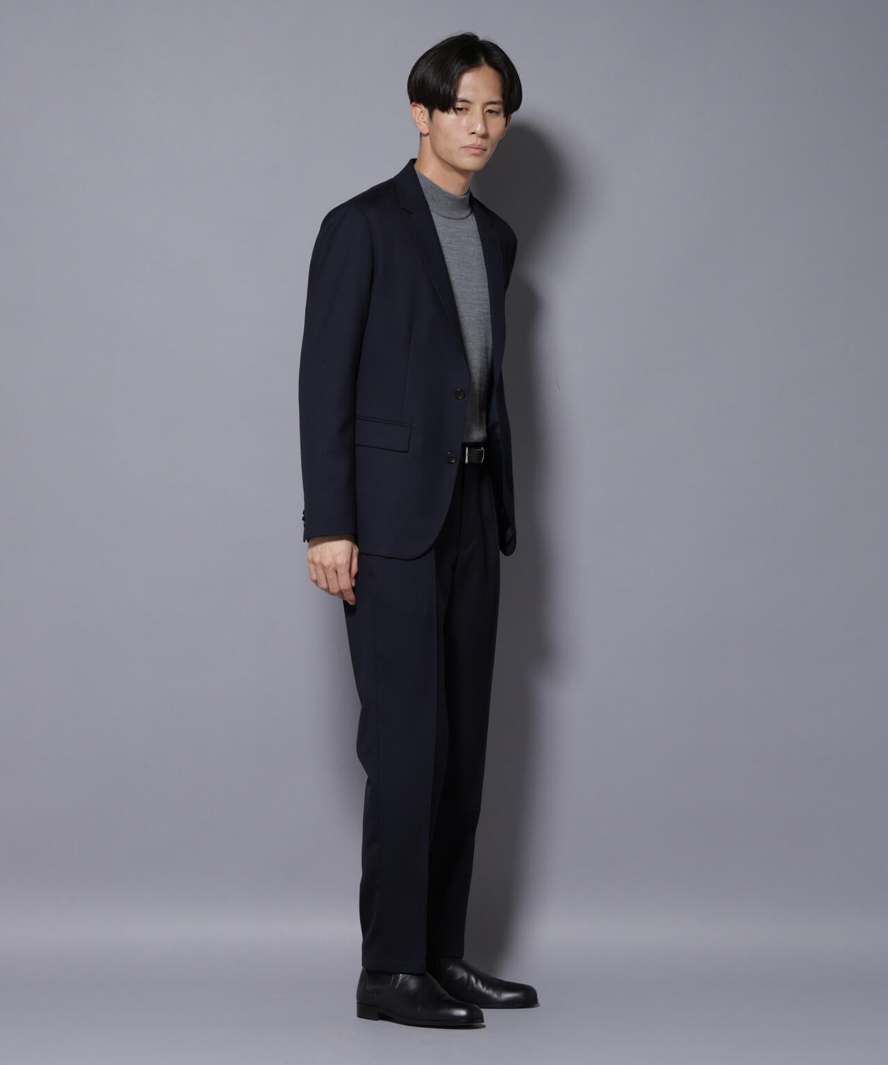 「N JACKET PREMIUM」RENU(R) ウール混洗えるサキソニージャケット(セットアップ可) 6685217205