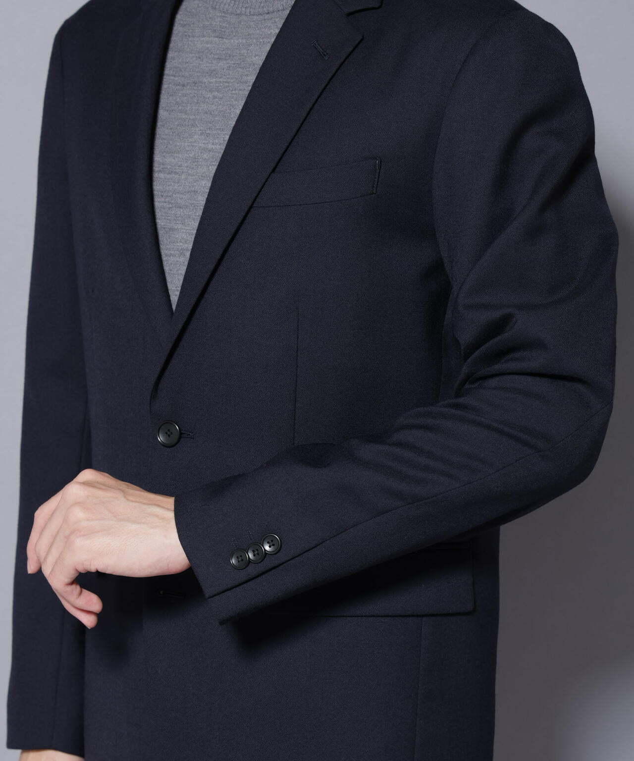 「N JACKET PREMIUM」RENU(R) ウール混洗えるサキソニージャケット(セットアップ可) 6685217205