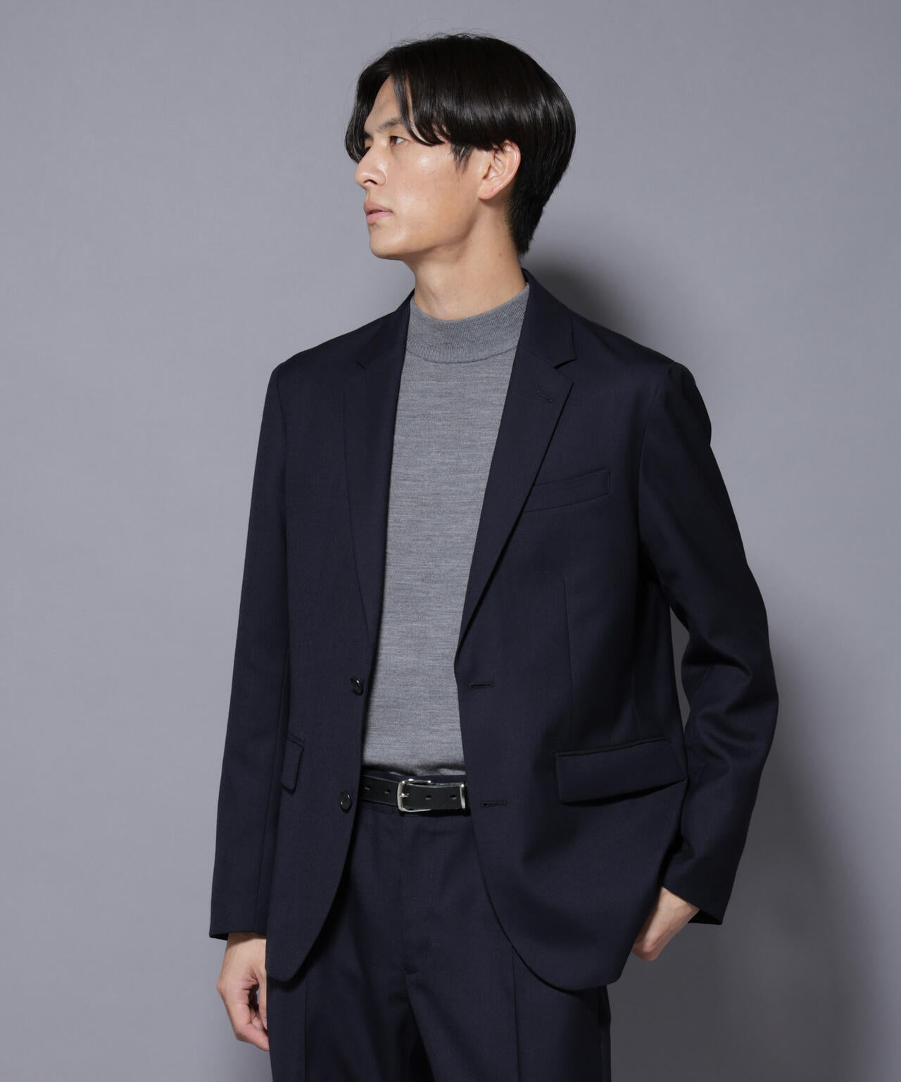 「N JACKET PREMIUM」RENU(R) ウール混洗えるサキソニージャケット(セットアップ可) 6685217205