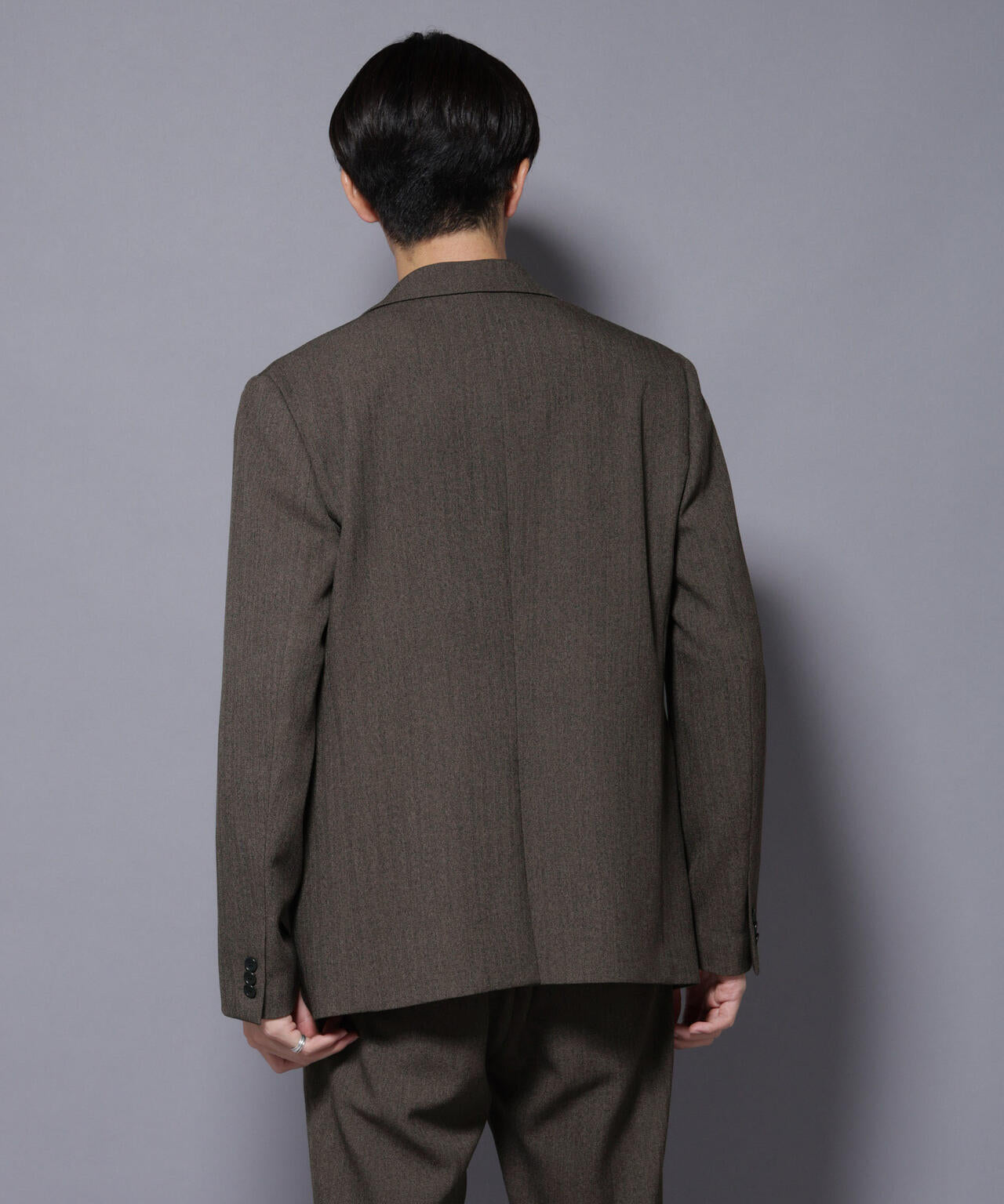 「N JACKET BASIC」 洗えるMIXツイードストレッチジャケット(セットアップ可) 6685217206