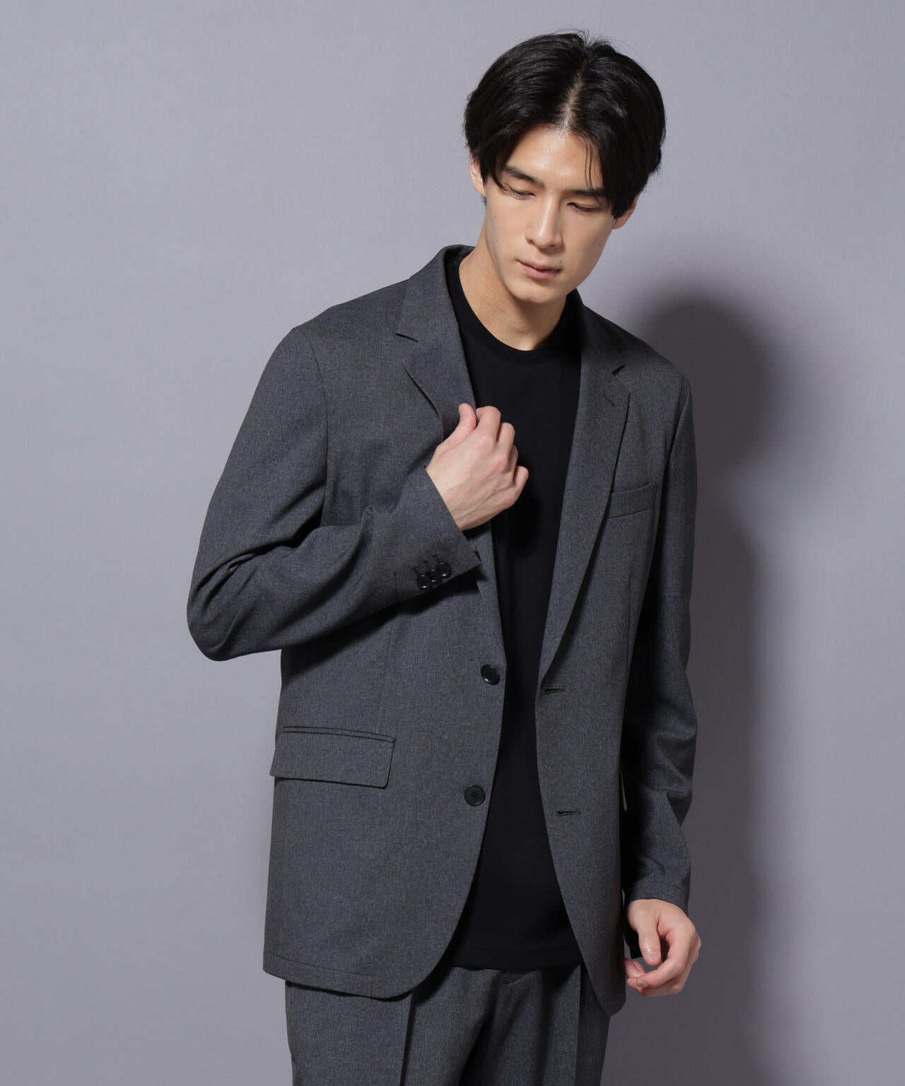 【大人気セットアップ】「Damerino」LANATEC(R)シャークスキンセットアップ防シワ形態安定 6685218201