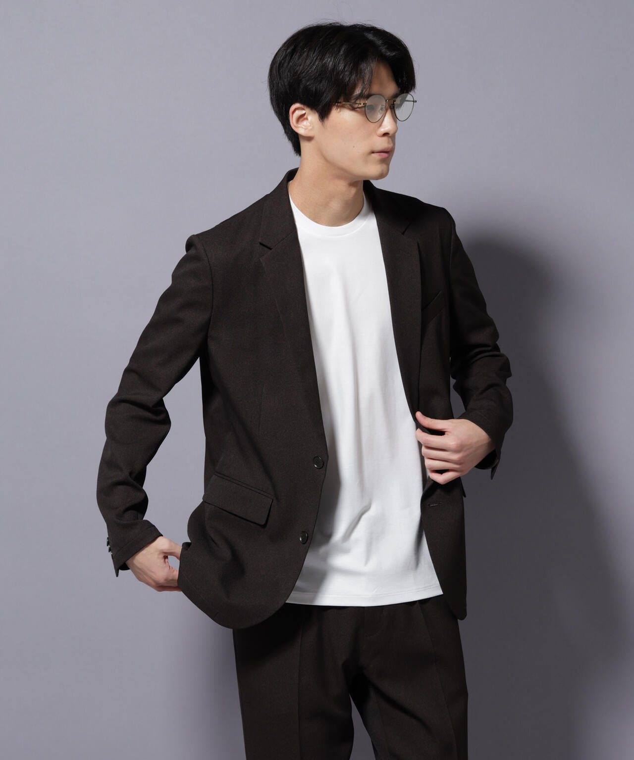 【大人気セットアップ】「Damerino」LANATEC(R)シャークスキンセットアップ防シワ形態安定 6685218201