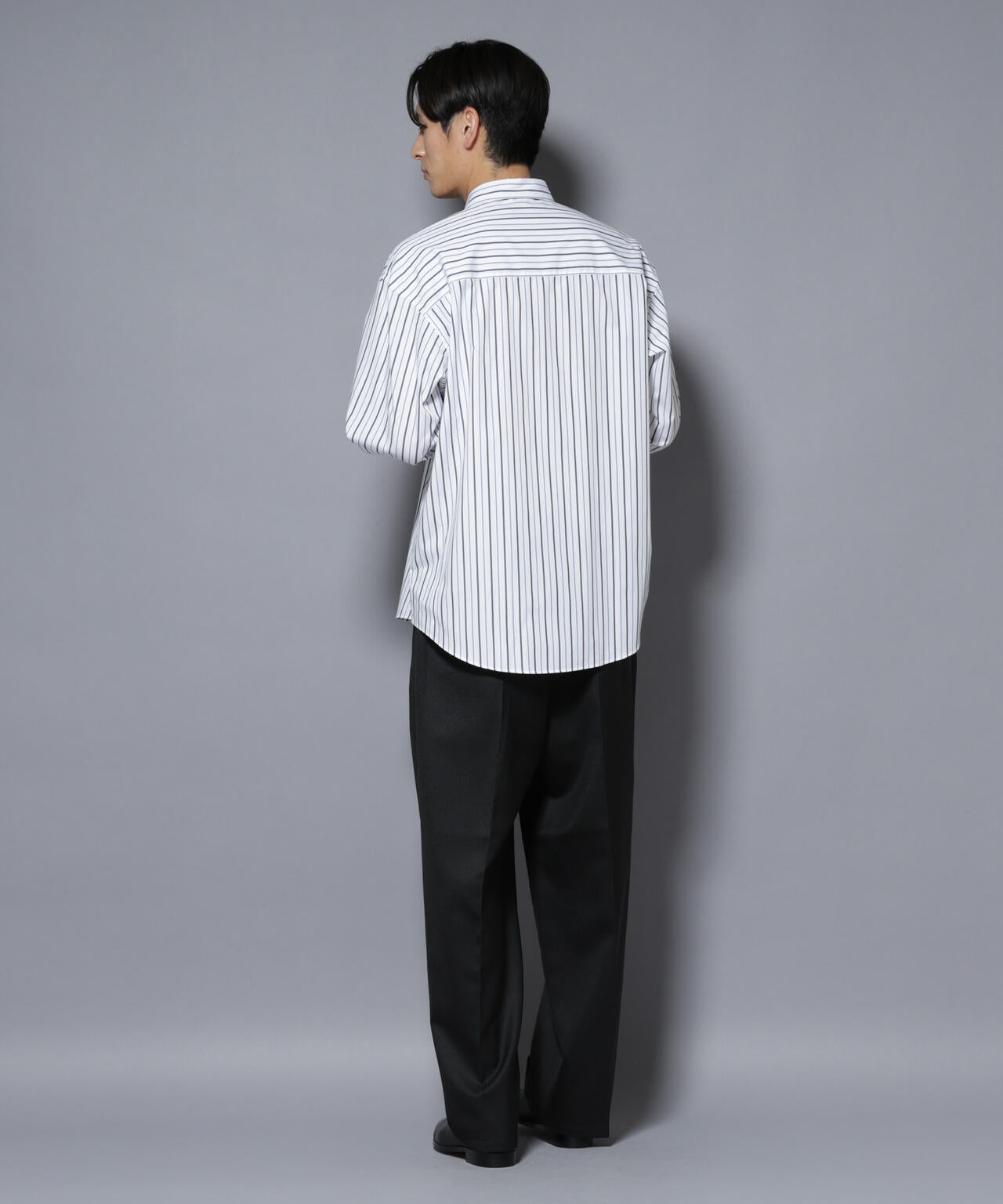 「大人のワイドシャツ」レギュラーカラー ストライプ長袖 6685220204