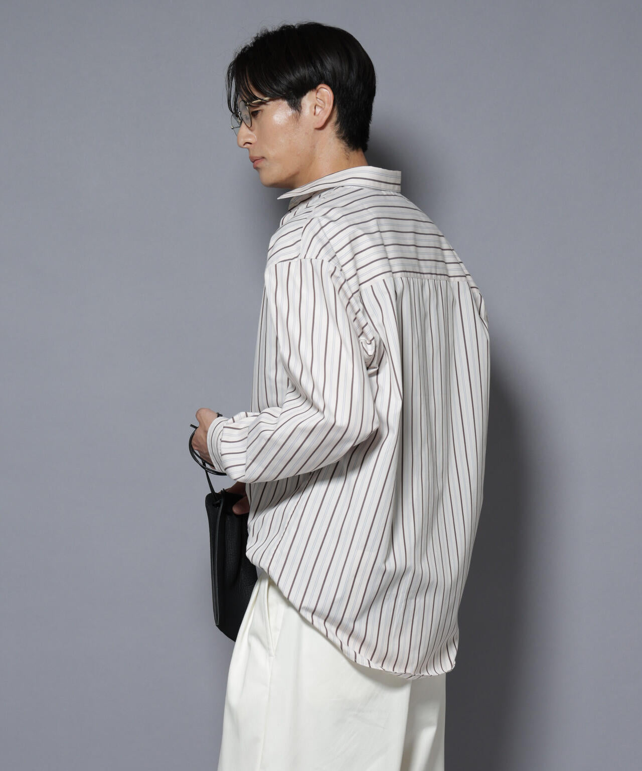 「大人のワイドシャツ」レギュラーカラー ストライプ長袖 6685220204