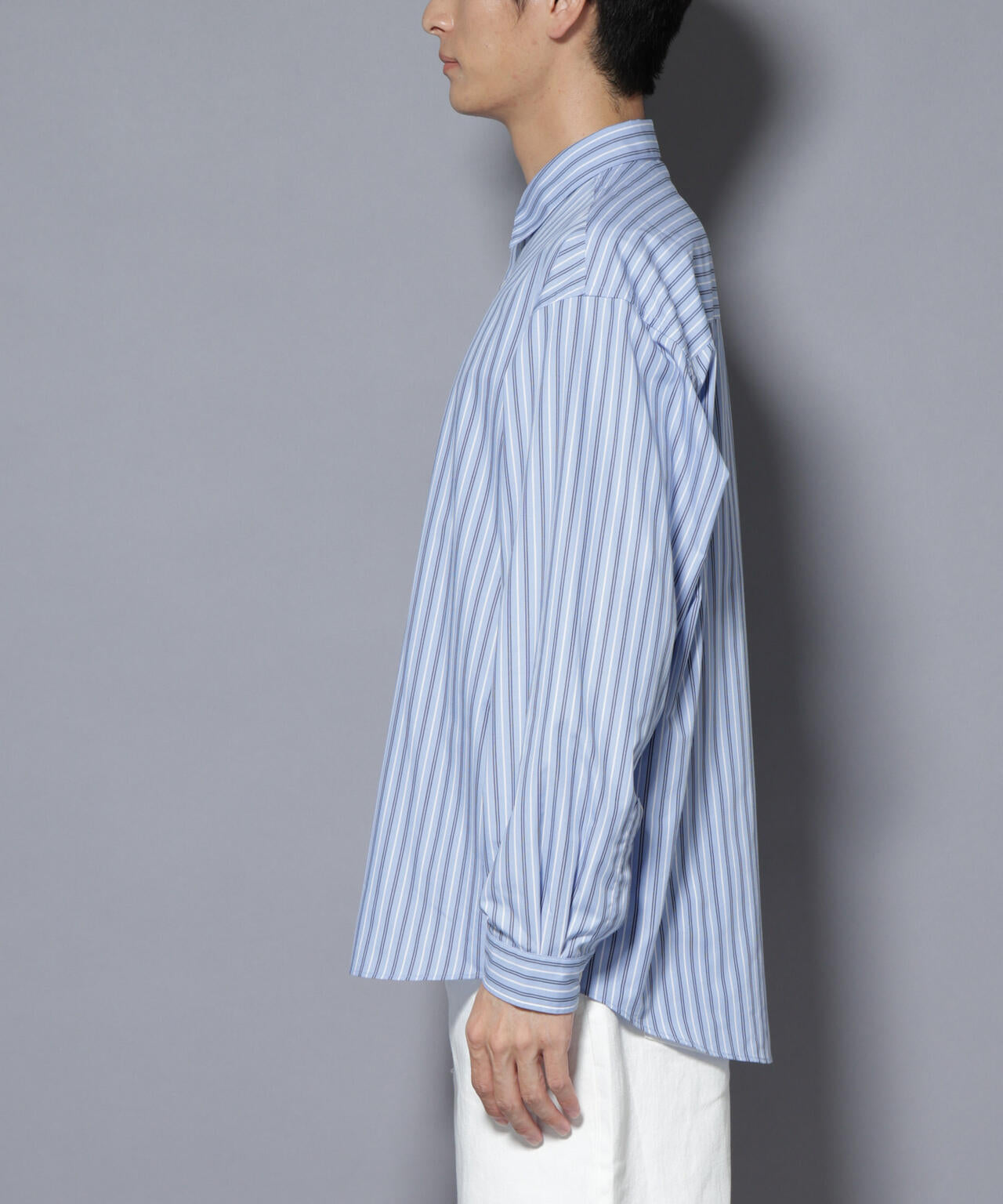 「大人のワイドシャツ」レギュラーカラー ストライプ長袖 6685220204