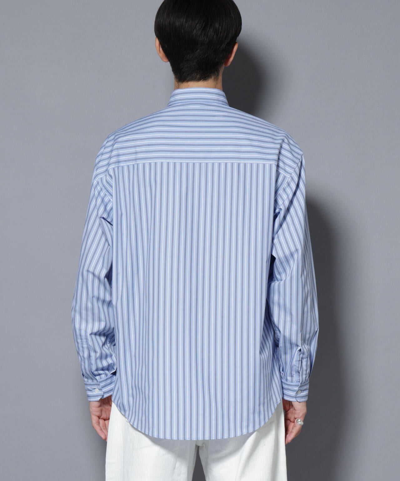 「大人のワイドシャツ」レギュラーカラー ストライプ長袖 6685220204