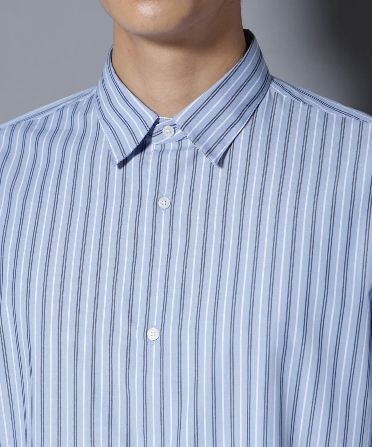 「大人のワイドシャツ」レギュラーカラー ストライプ長袖 6685220204
