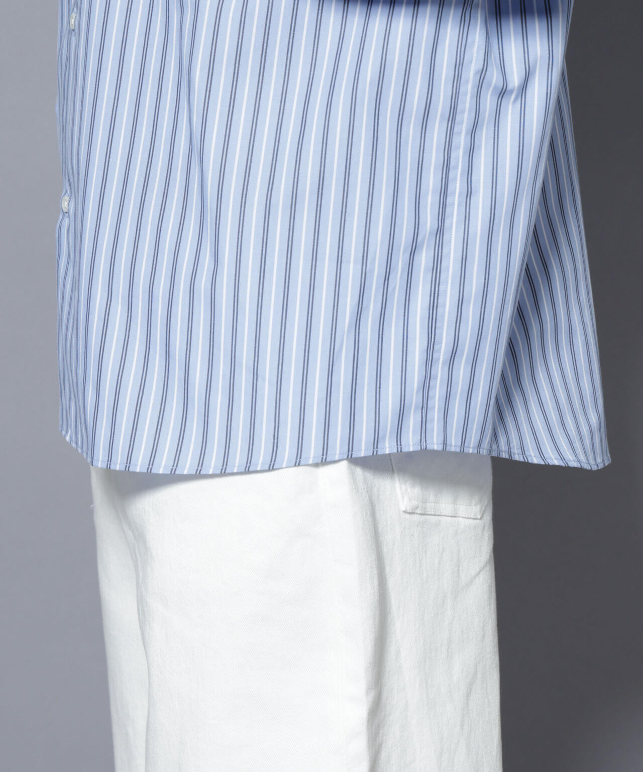 「大人のワイドシャツ」レギュラーカラー ストライプ長袖 6685220204