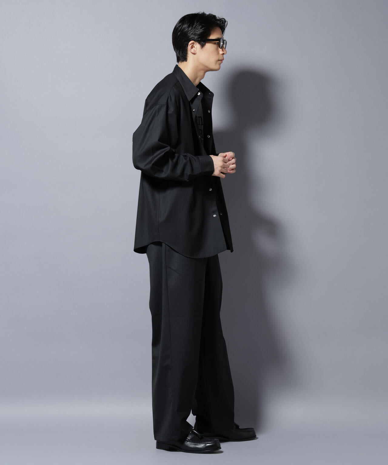 トリプルステッチ パールドットオーバーシャツ 6685220206