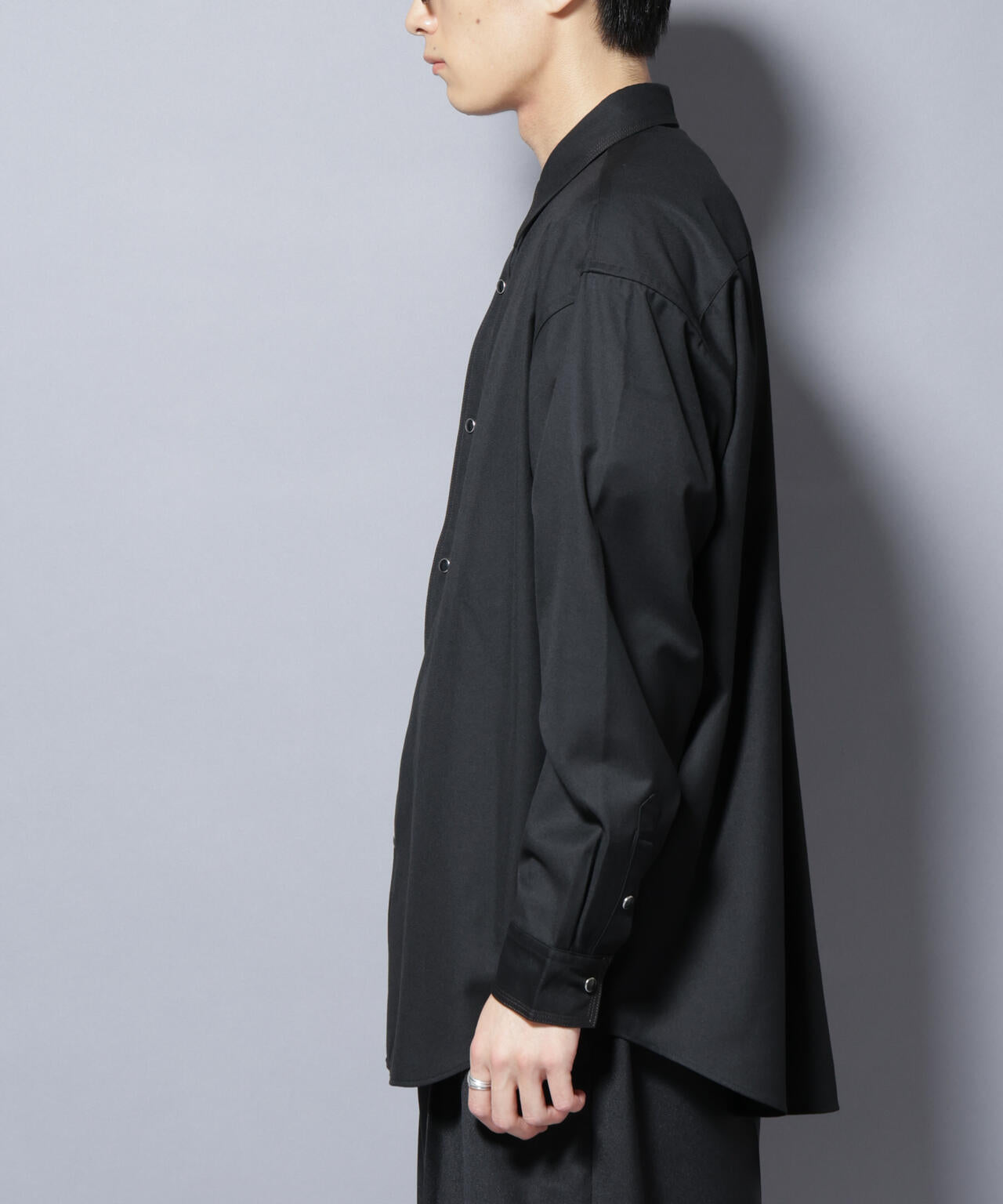 トリプルステッチ パールドットオーバーシャツ 6685220206