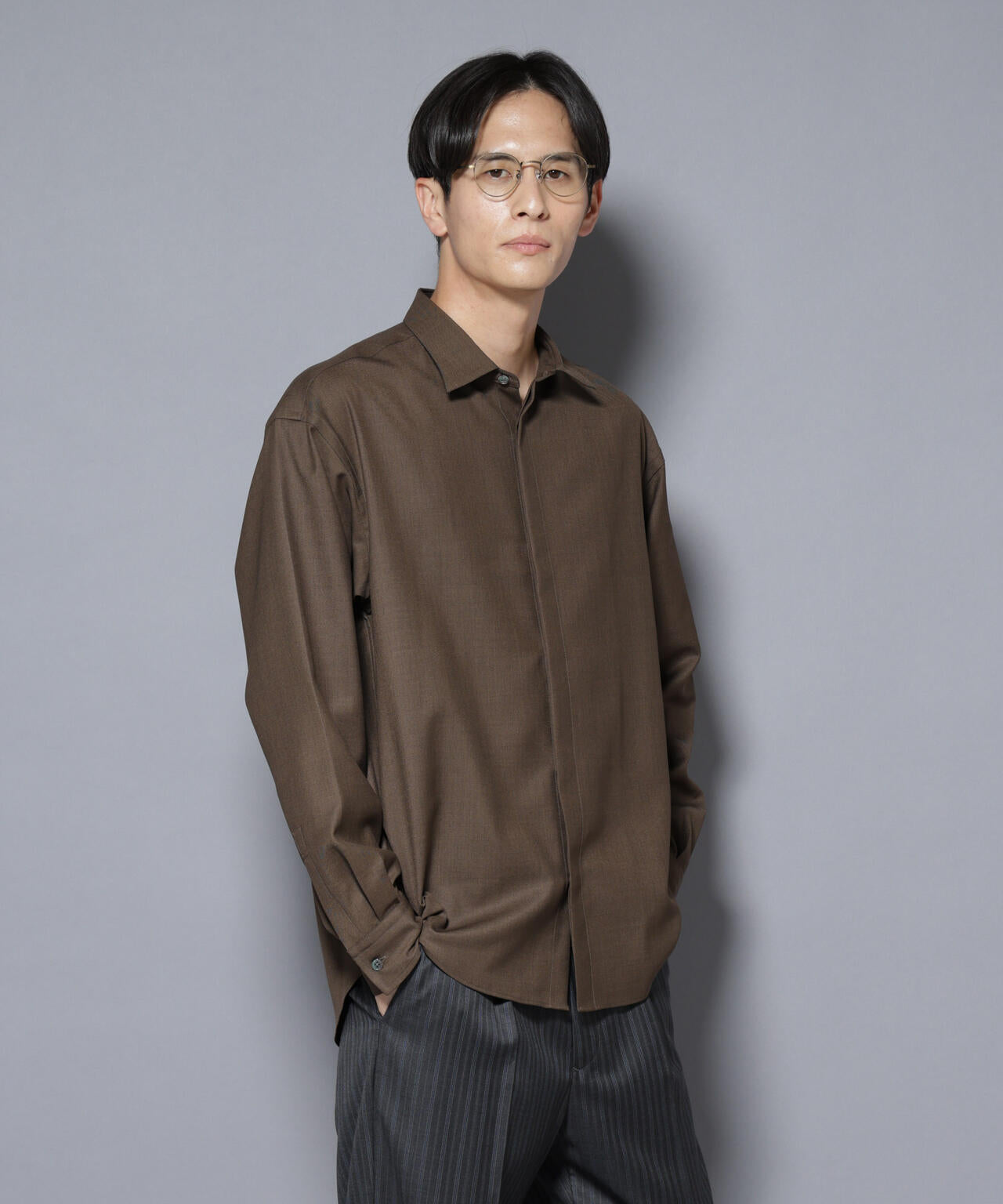 「Gavante」 ドライギャバレギュラーカラーシャツ 6685220207