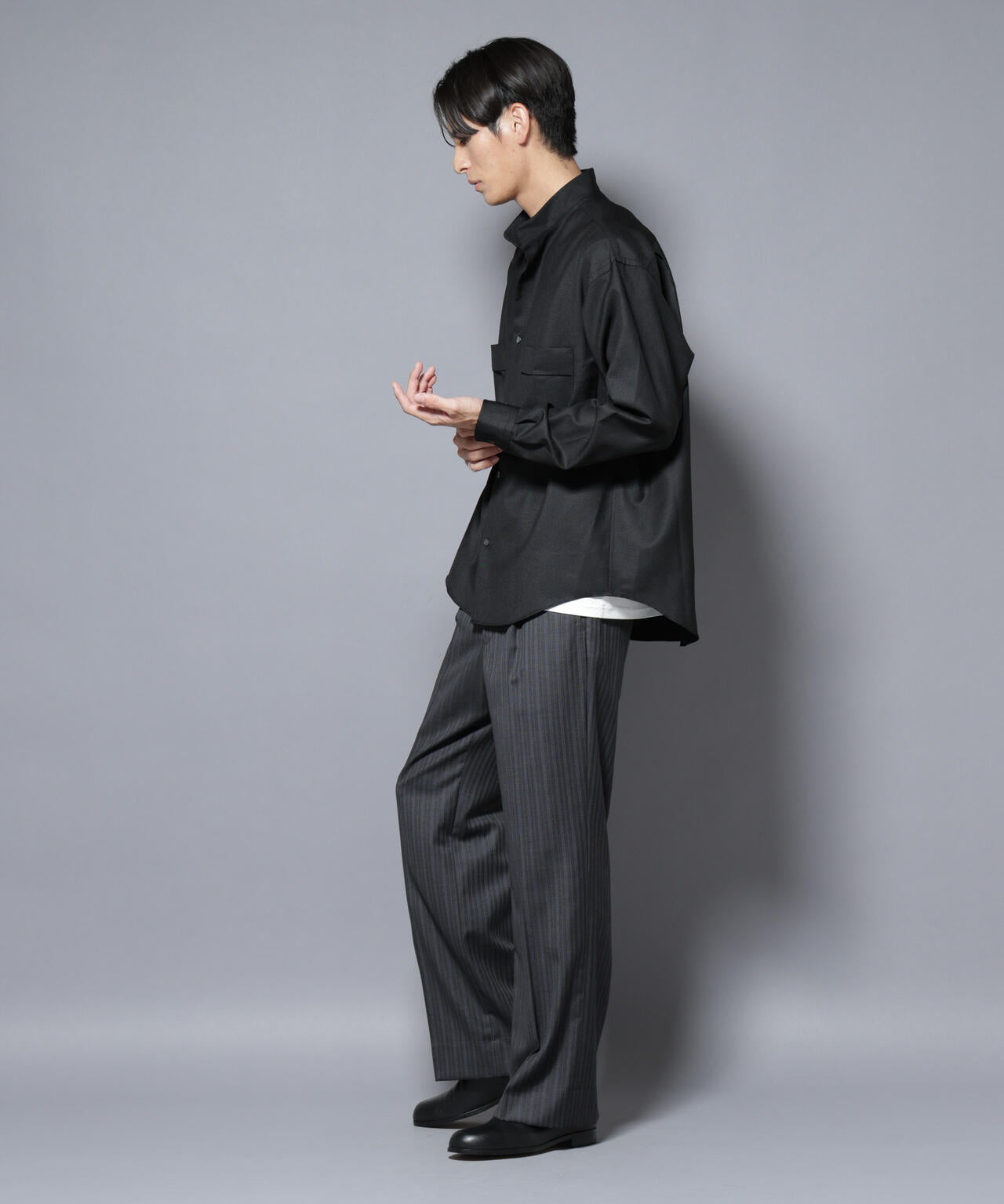 「Gavante」 ドライギャバスタンドカラーシャツ 6685220208