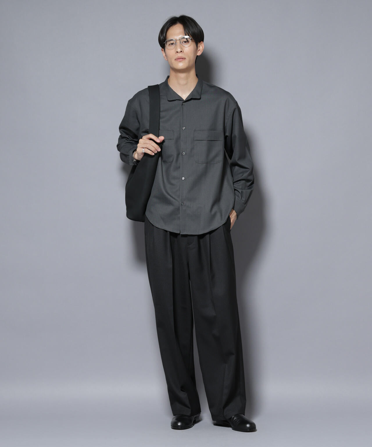 「Gavante」 ドライギャバスタンドカラーシャツ 6685220208