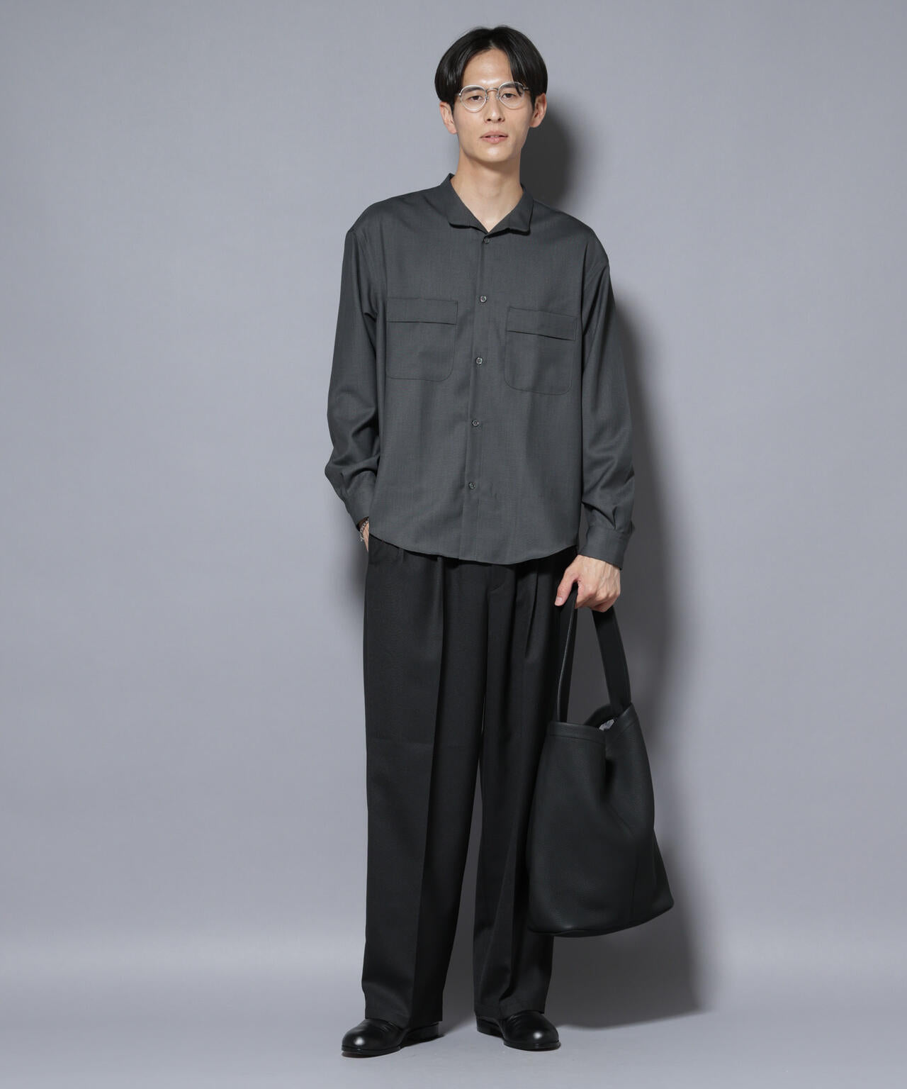 「Gavante」 ドライギャバスタンドカラーシャツ 6685220208