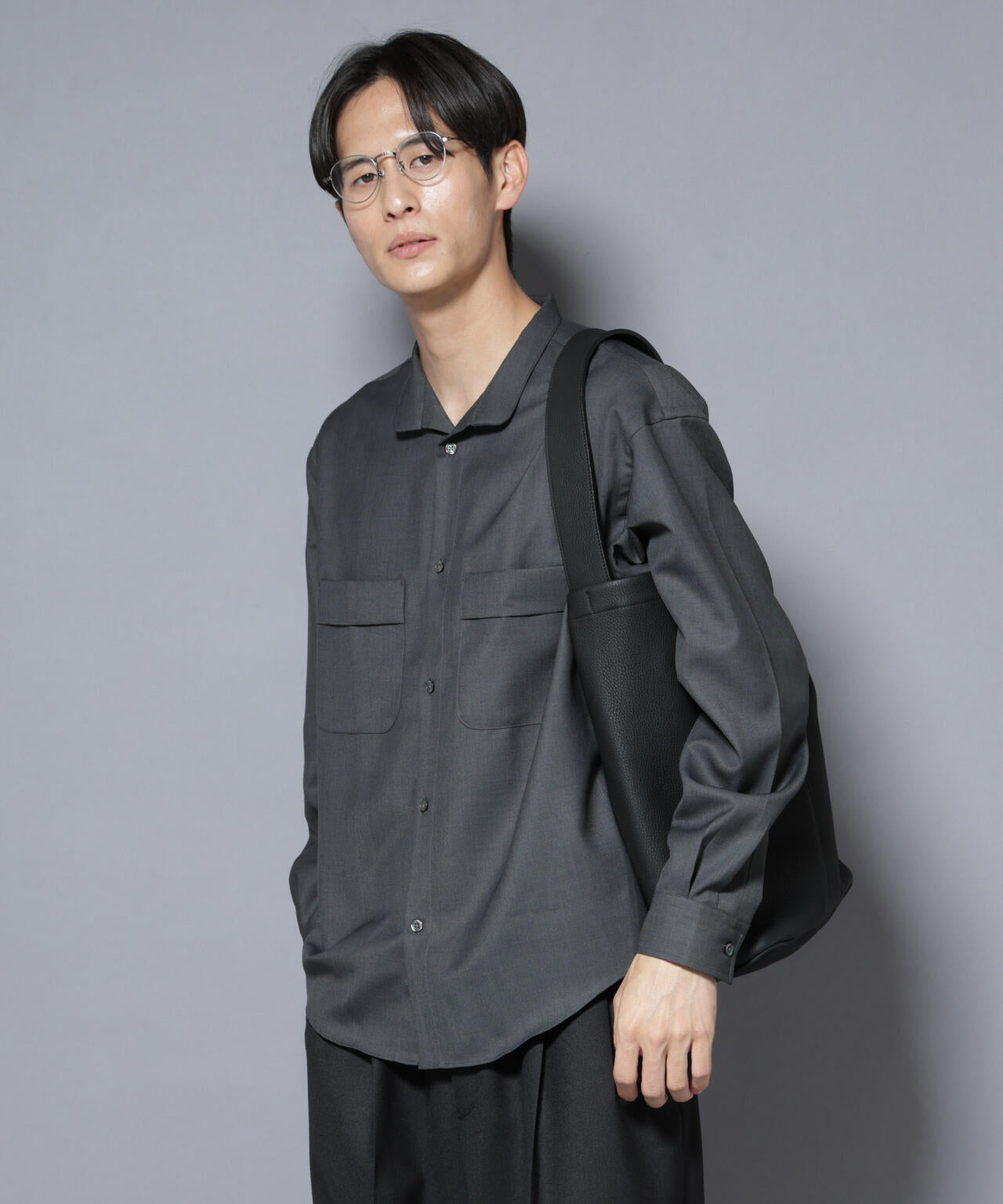 「Gavante」 ドライギャバスタンドカラーシャツ 6685220208