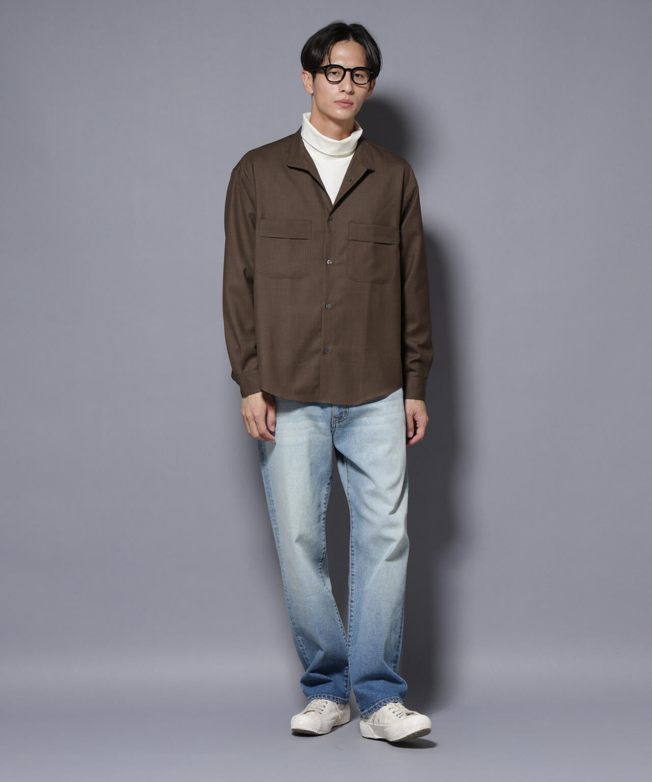 「Gavante」 ドライギャバスタンドカラーシャツ 6685220208