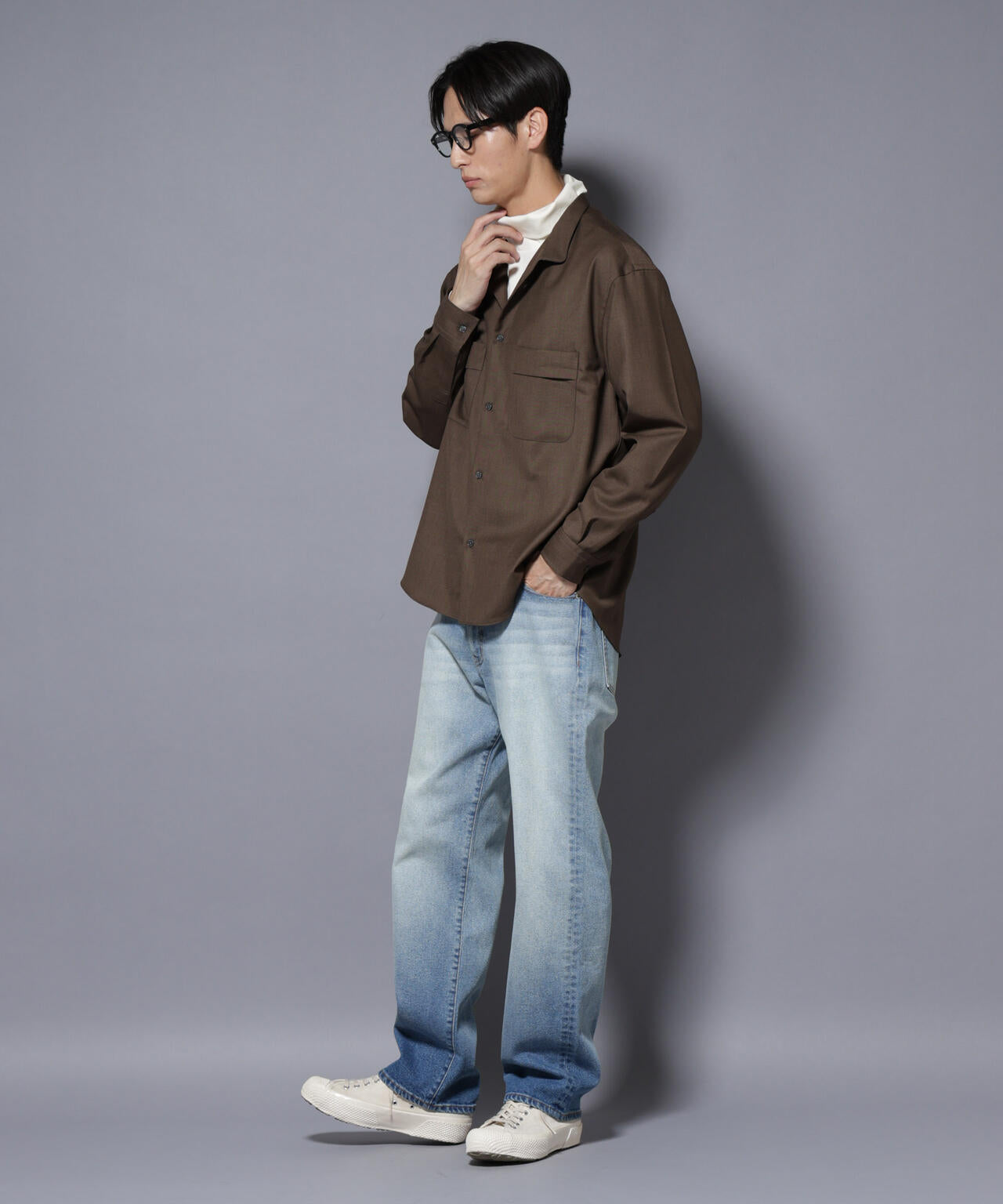 「Gavante」 ドライギャバスタンドカラーシャツ 6685220208