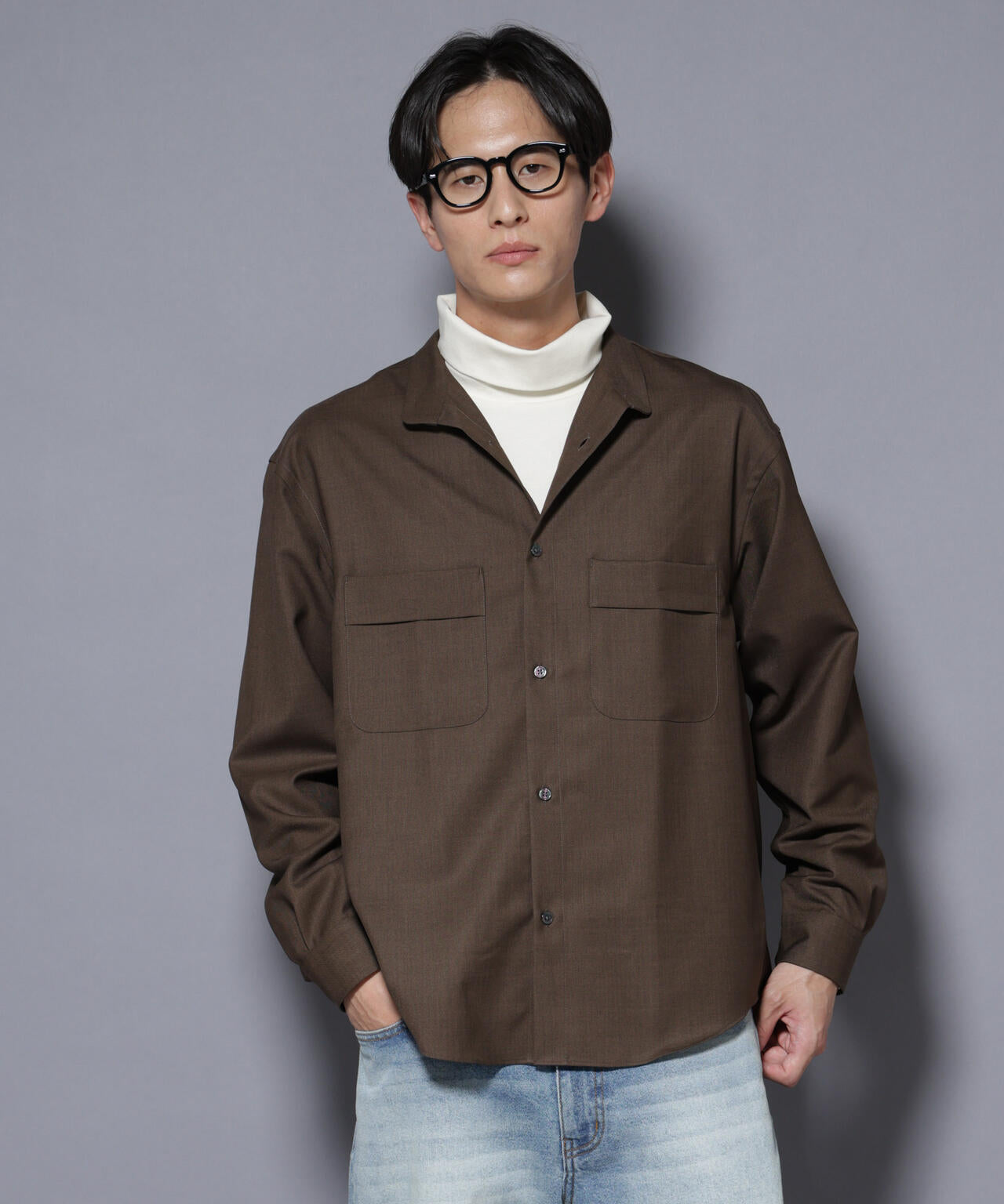 「Gavante」 ドライギャバスタンドカラーシャツ 6685220208