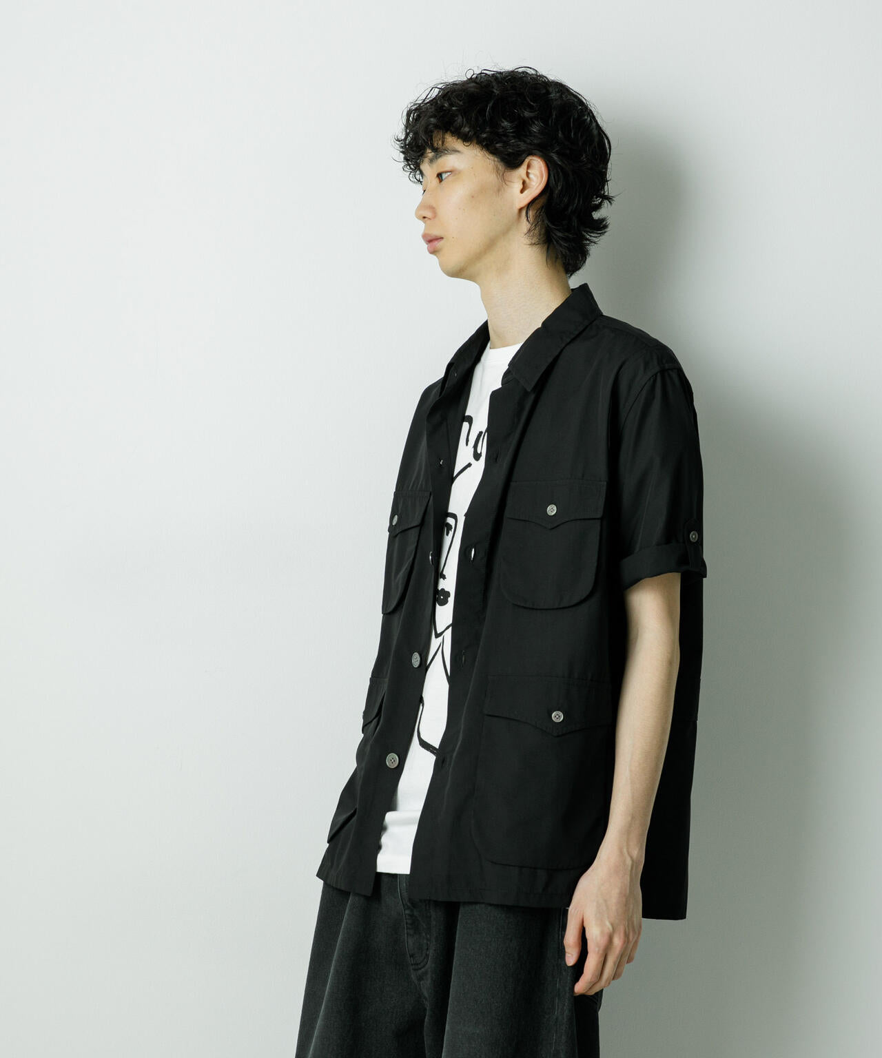 「HOTEL PALACE」TRポプリンサファリシャツ 6685220211