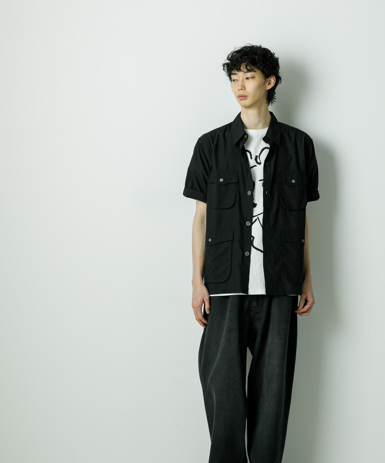 「HOTEL PALACE」TRポプリンサファリシャツ 6685220211