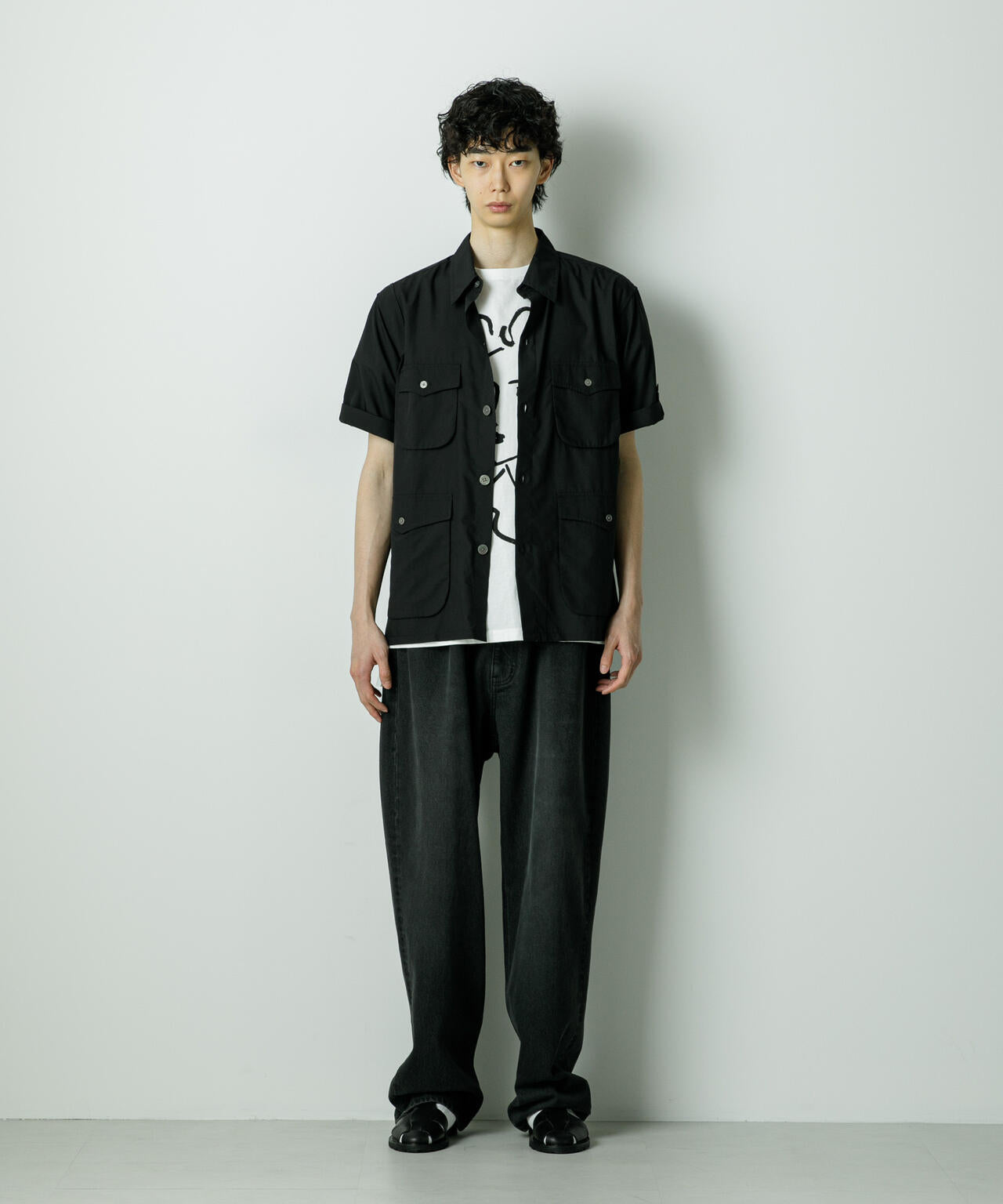 「HOTEL PALACE」TRポプリンサファリシャツ 6685220211