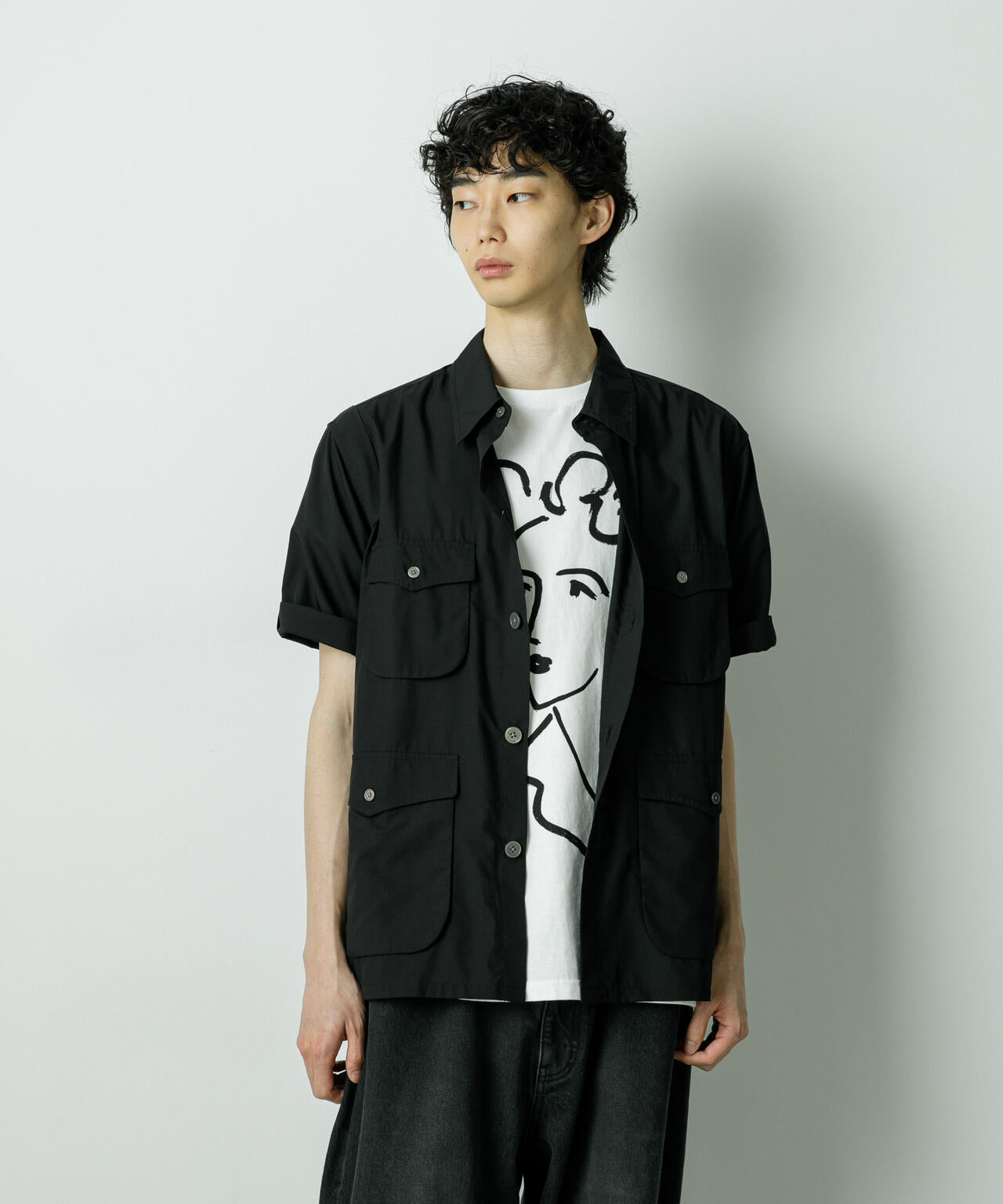 「HOTEL PALACE」TRポプリンサファリシャツ 6685220211