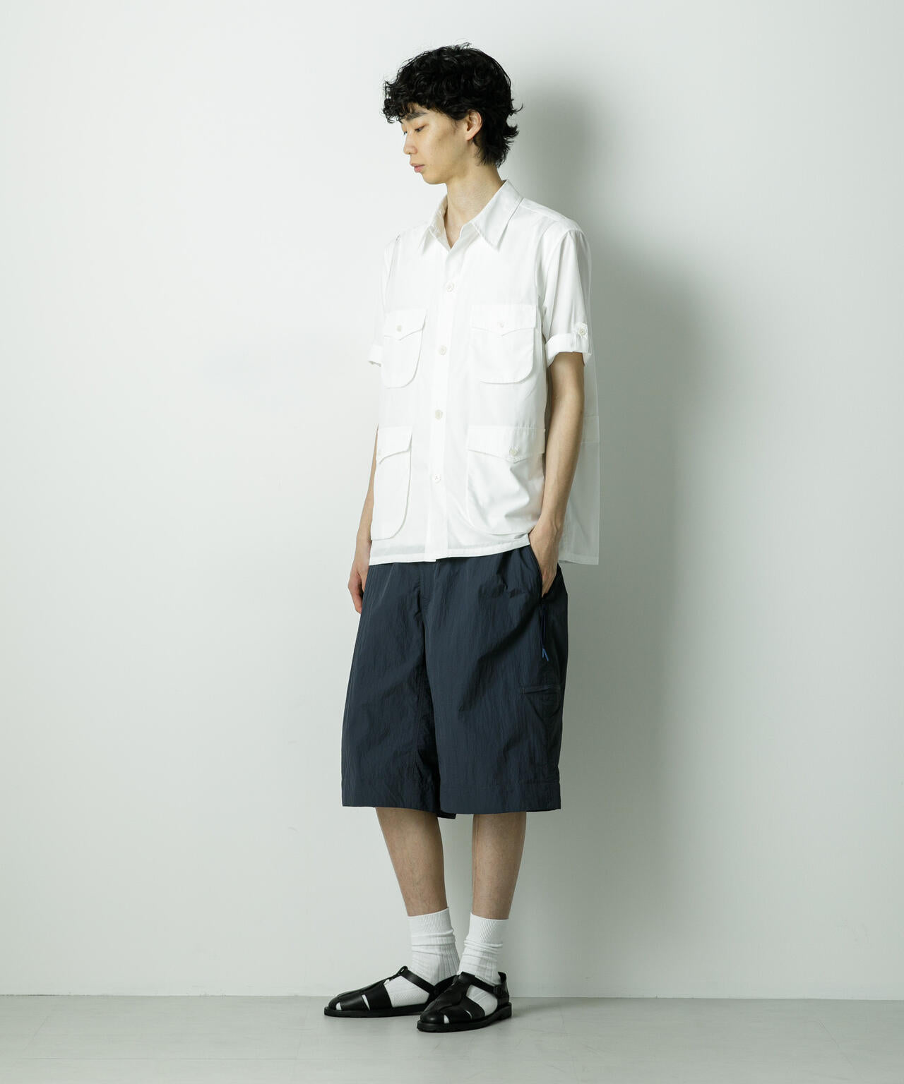 「HOTEL PALACE」TRポプリンサファリシャツ 6685220211