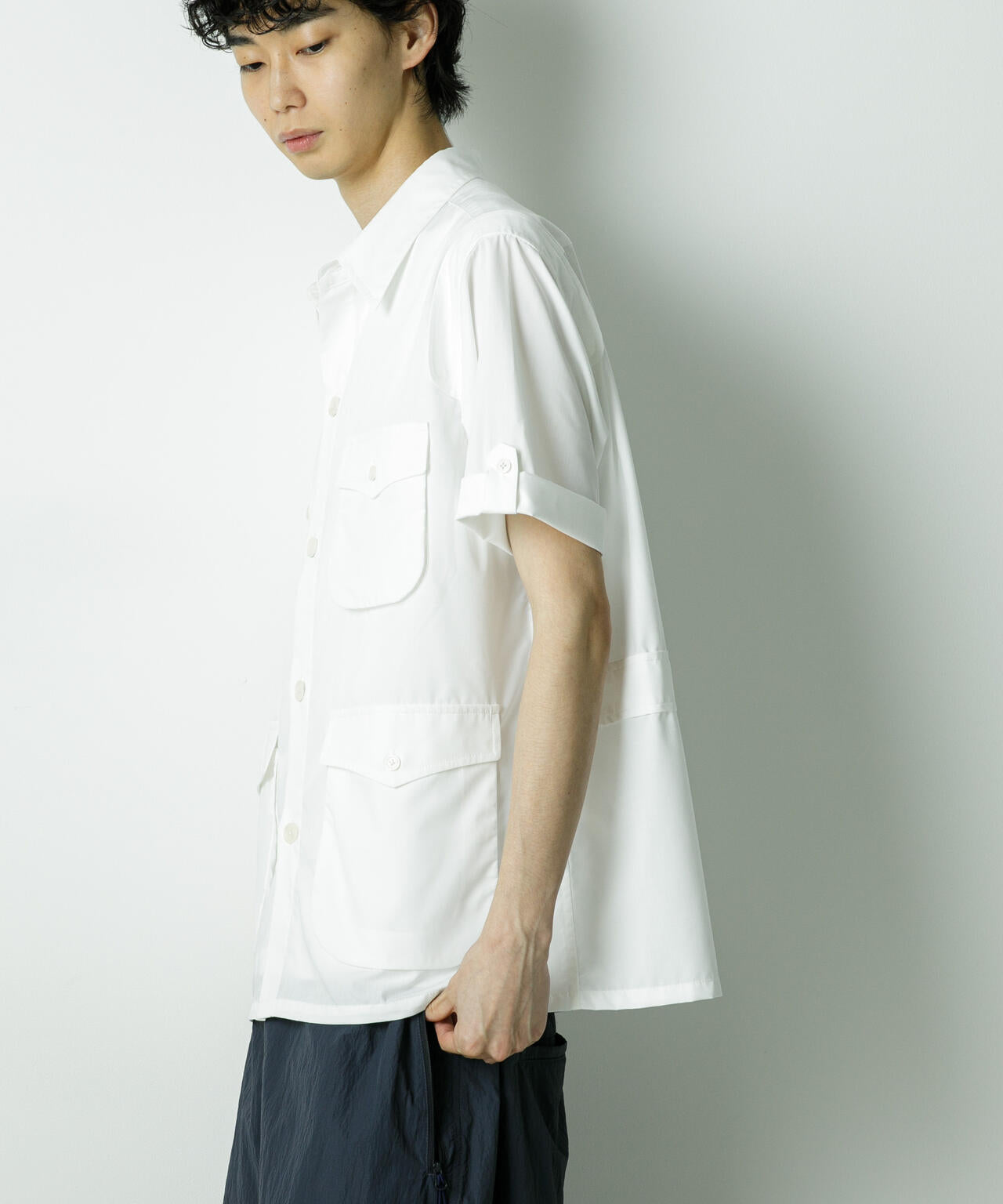 「HOTEL PALACE」TRポプリンサファリシャツ 6685220211