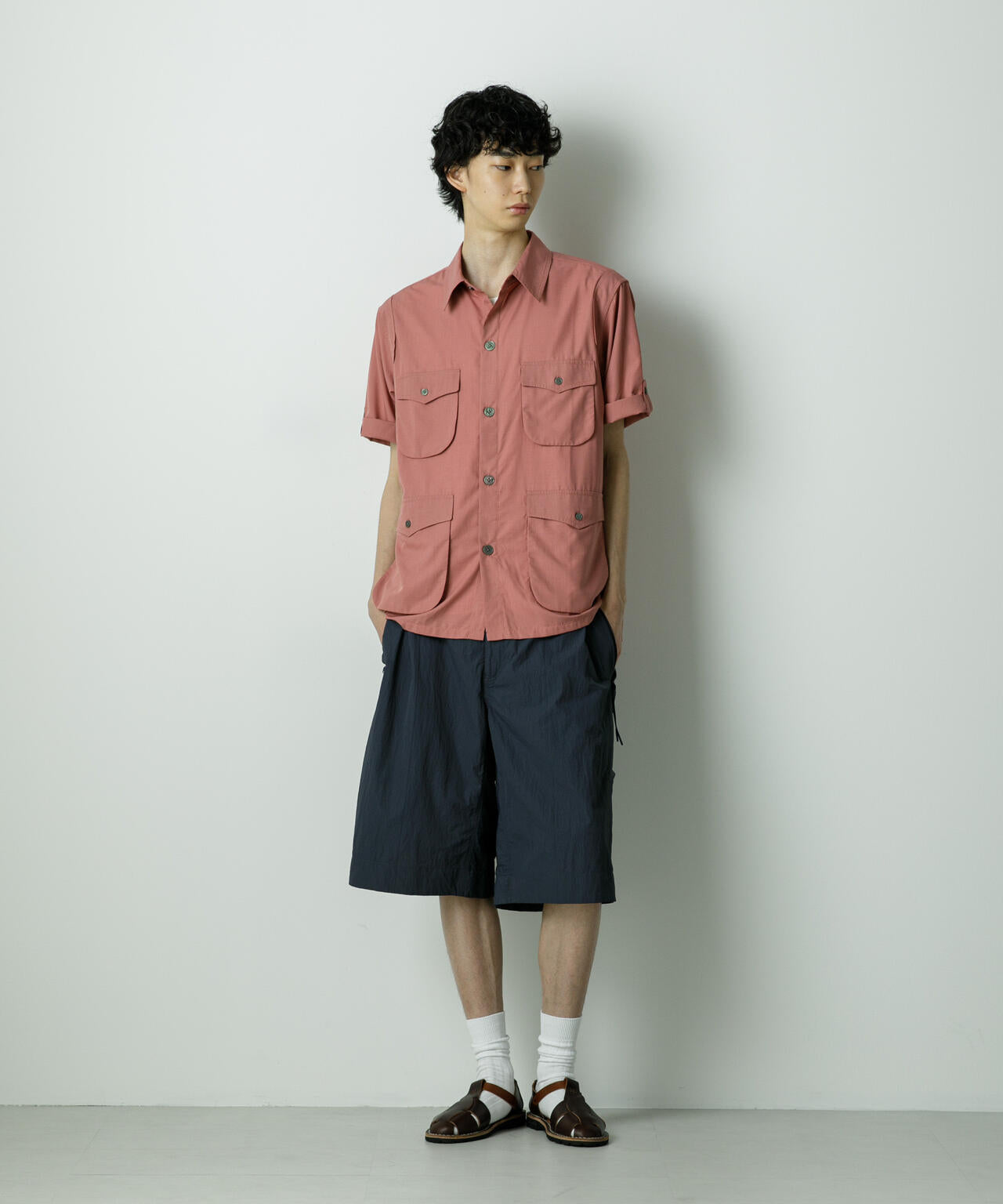 「HOTEL PALACE」TRポプリンサファリシャツ 6685220211