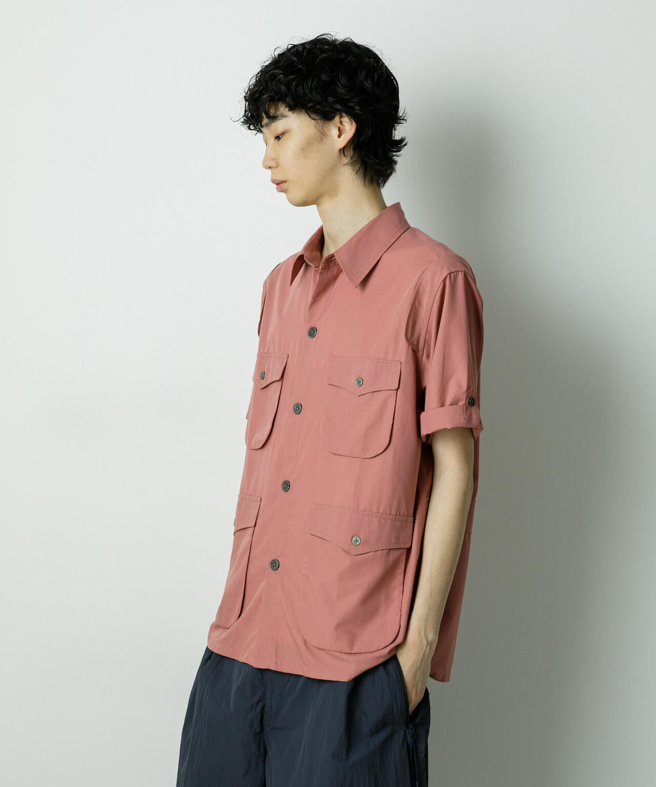 「HOTEL PALACE」TRポプリンサファリシャツ 6685220211