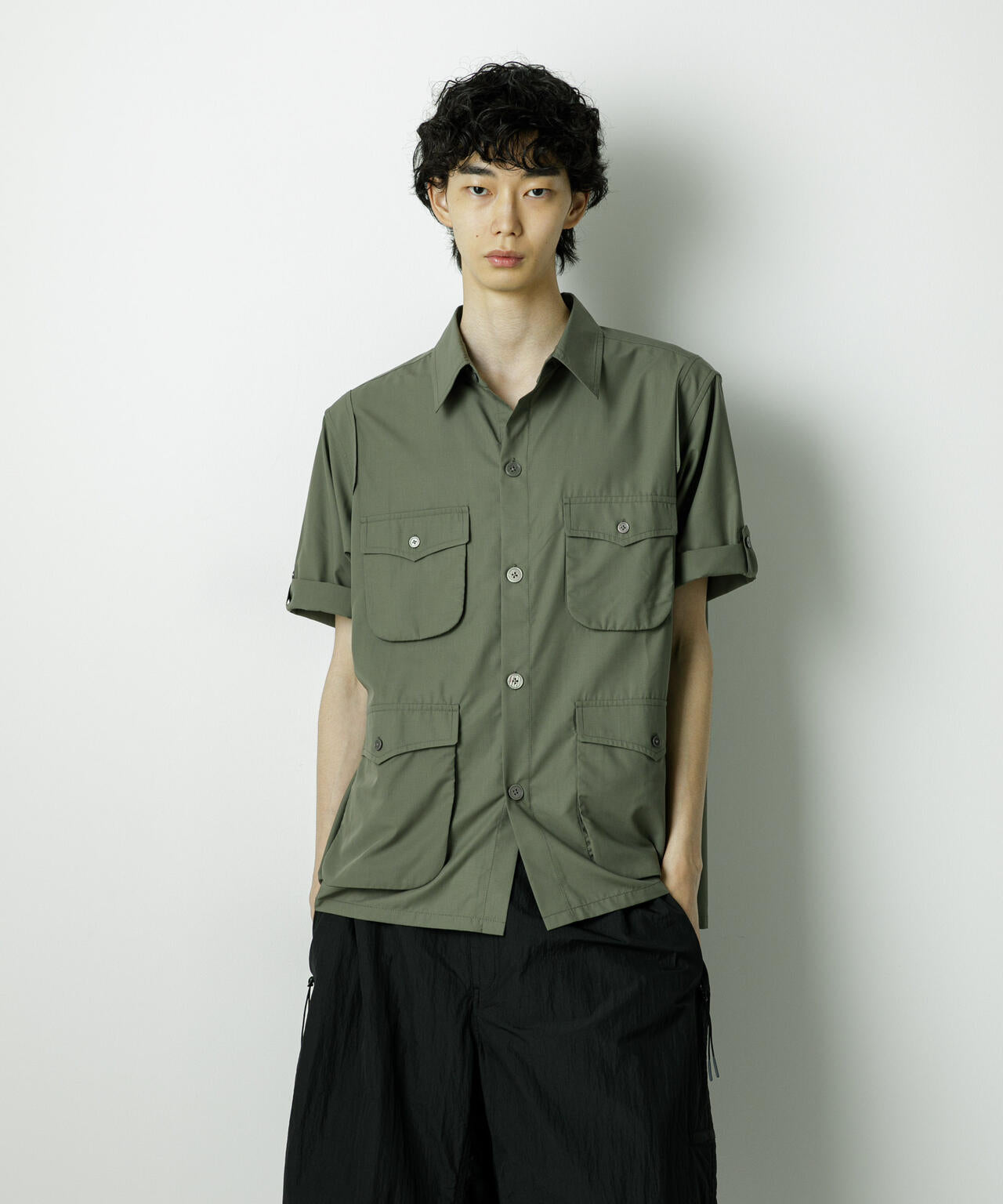 「HOTEL PALACE」TRポプリンサファリシャツ 6685220211