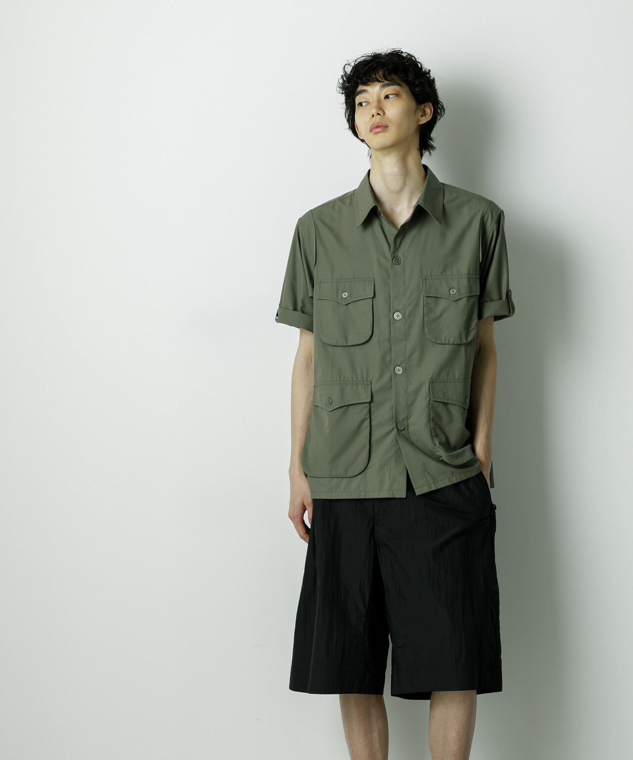 「HOTEL PALACE」TRポプリンサファリシャツ 6685220211