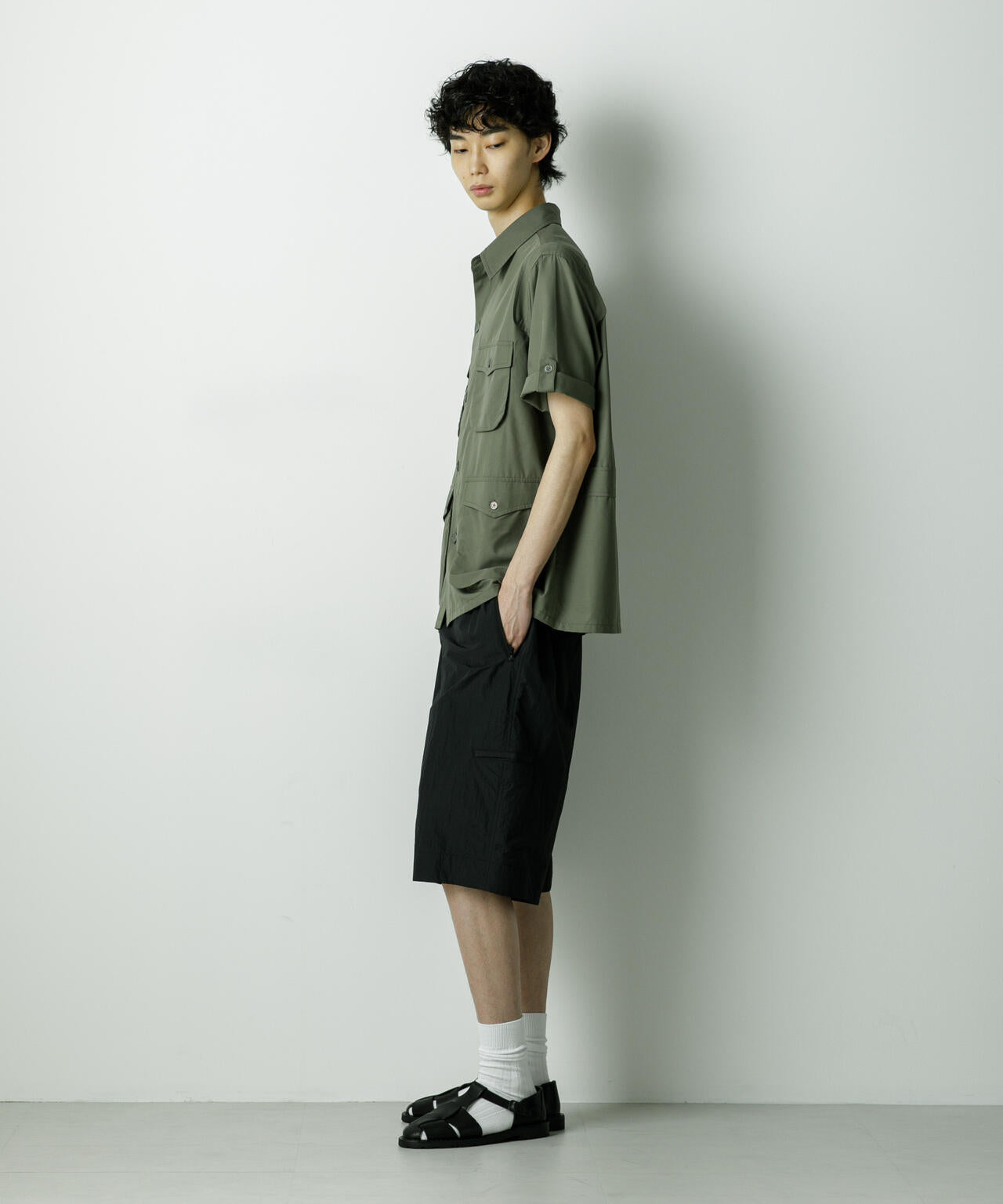 「HOTEL PALACE」TRポプリンサファリシャツ 6685220211