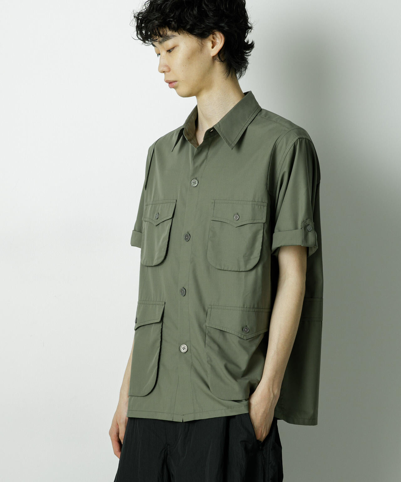 「HOTEL PALACE」TRポプリンサファリシャツ 6685220211