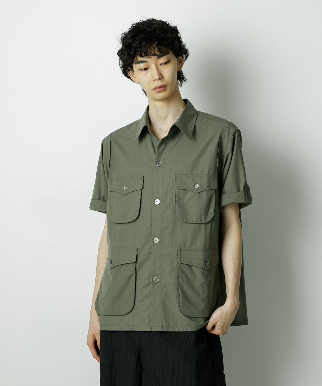 「HOTEL PALACE」TRポプリンサファリシャツ 6685220211