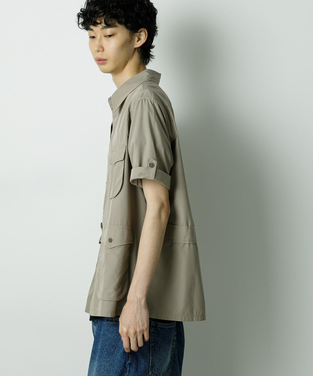 「HOTEL PALACE」TRポプリンサファリシャツ 6685220211