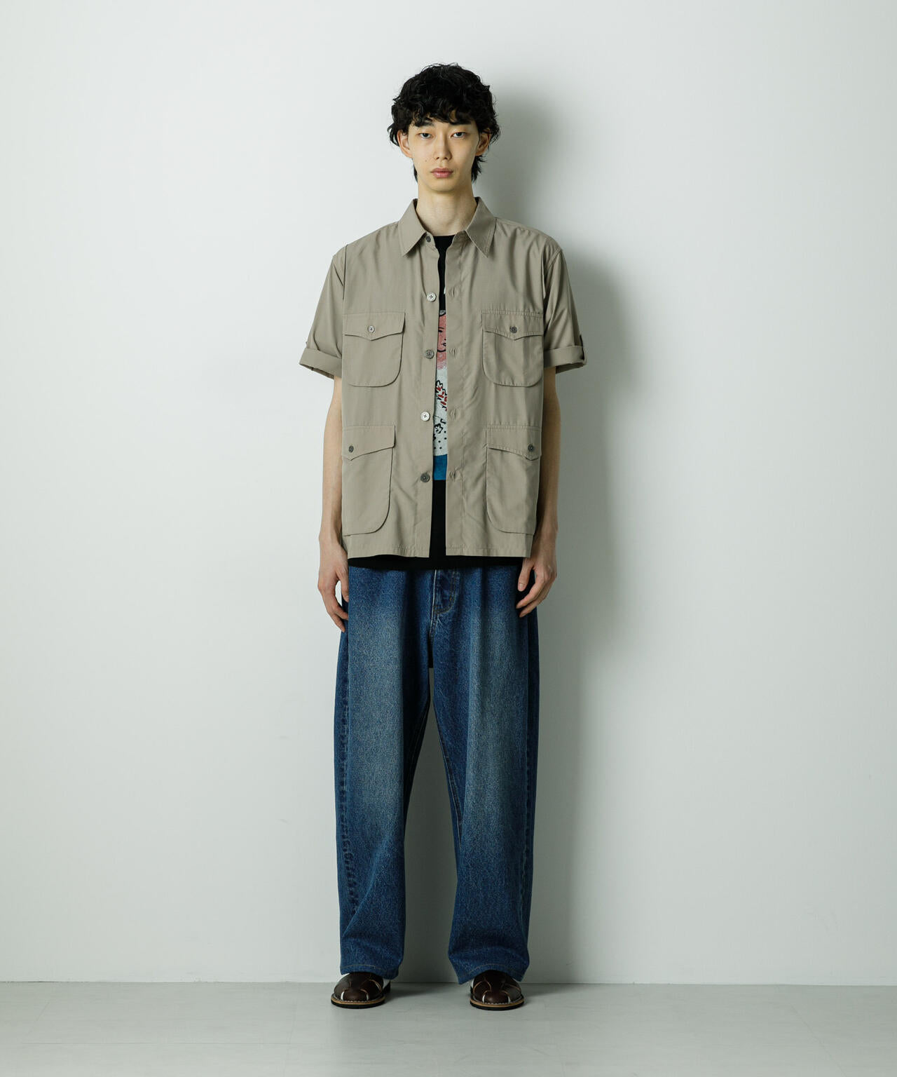 「HOTEL PALACE」TRポプリンサファリシャツ 6685220211