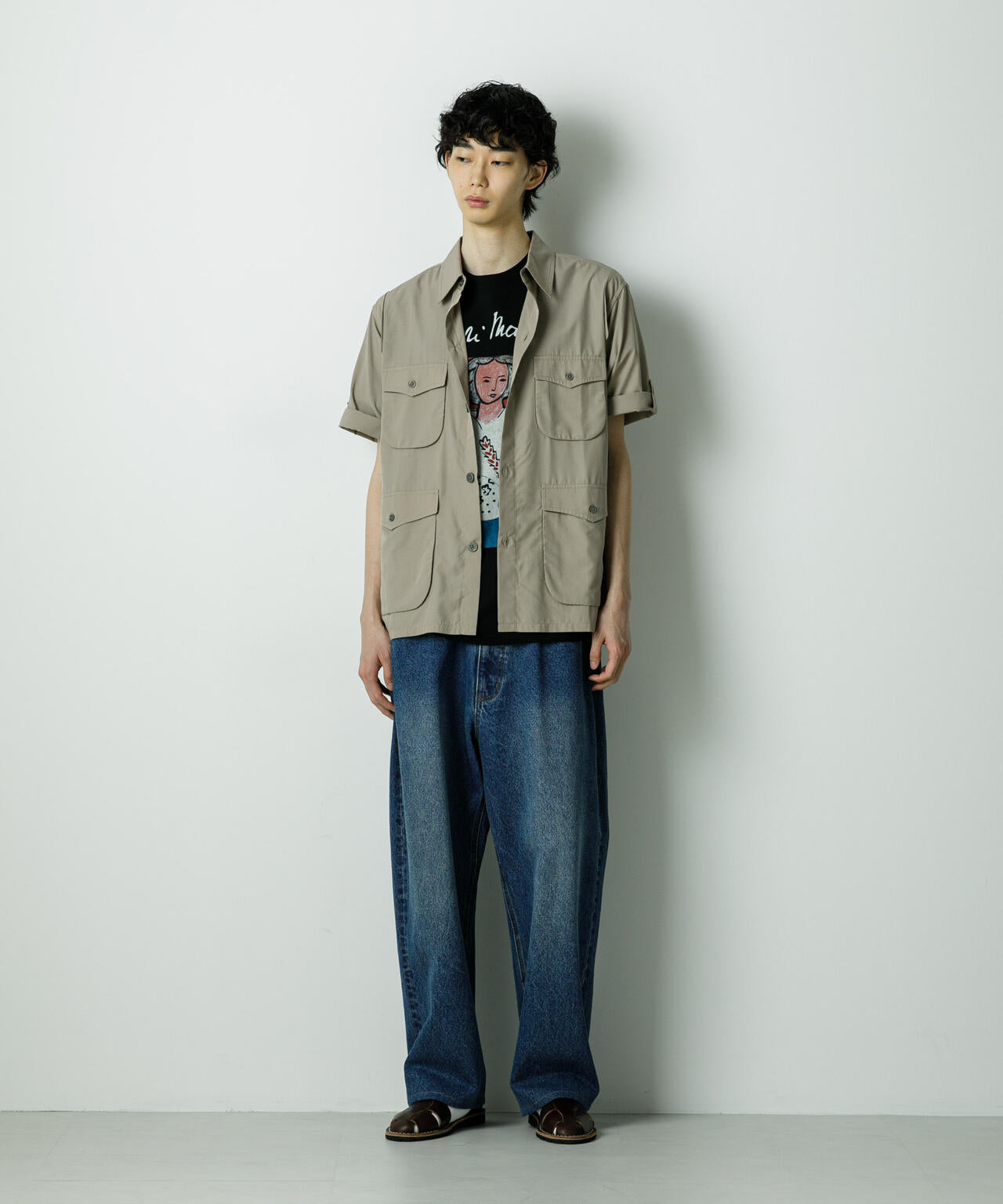 「HOTEL PALACE」TRポプリンサファリシャツ 6685220211