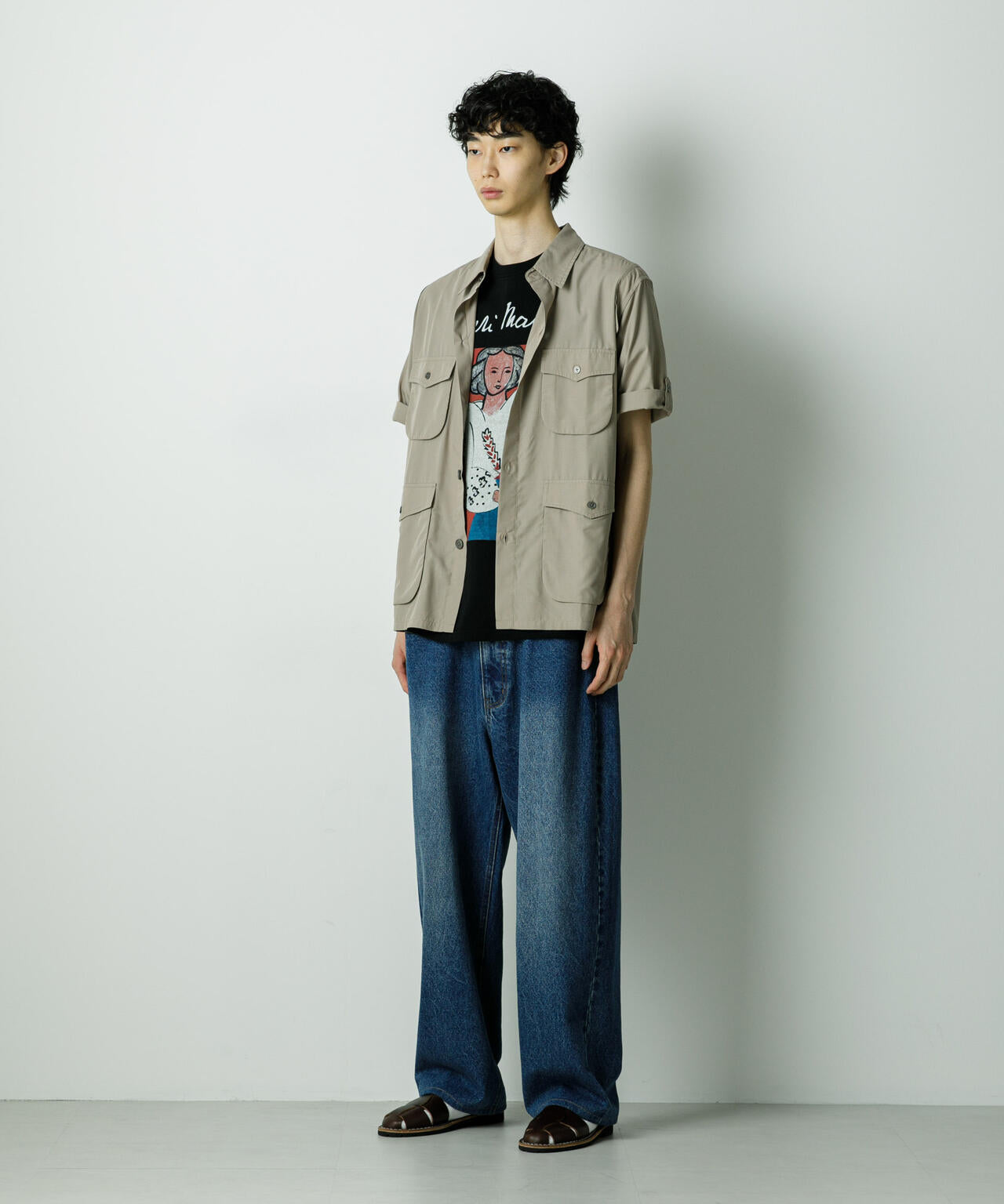 「HOTEL PALACE」TRポプリンサファリシャツ 6685220211