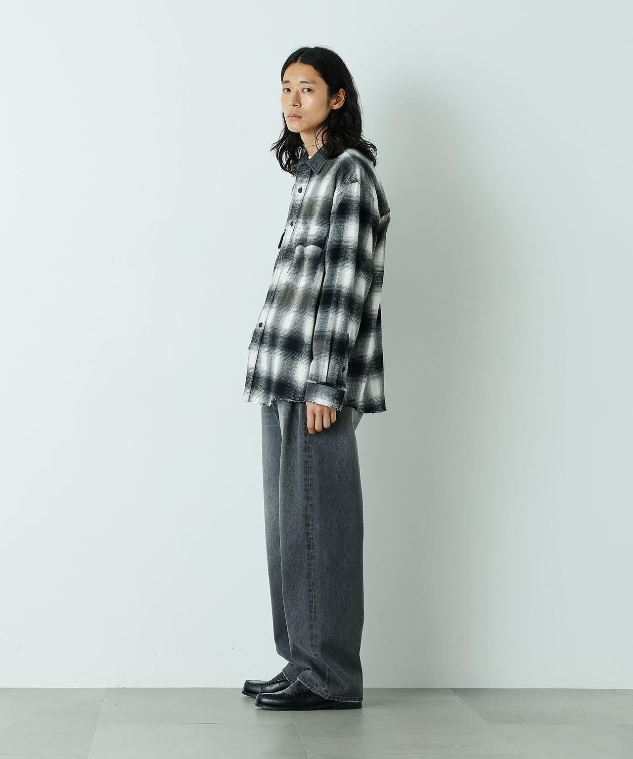 「HOTEL PALACE」 ヴィンテージライクオンブレチェックネルシャツ 6685220212