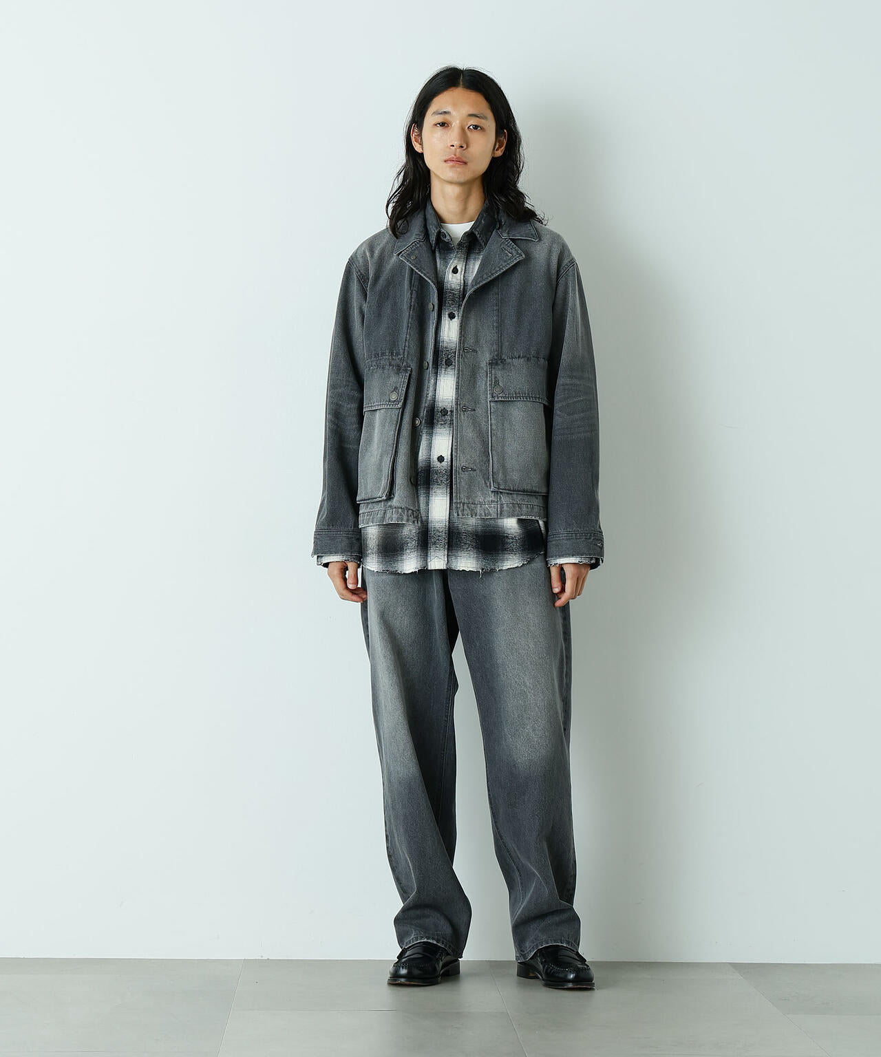 「HOTEL PALACE」 ヴィンテージライクオンブレチェックネルシャツ 6685220212