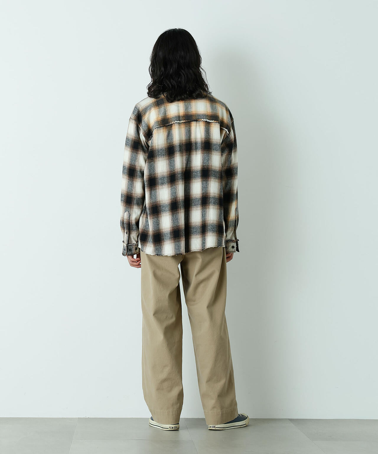 「HOTEL PALACE」 ヴィンテージライクオンブレチェックネルシャツ 6685220212