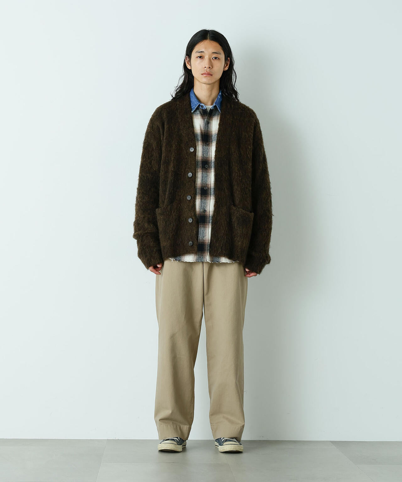 「HOTEL PALACE」 ヴィンテージライクオンブレチェックネルシャツ 6685220212