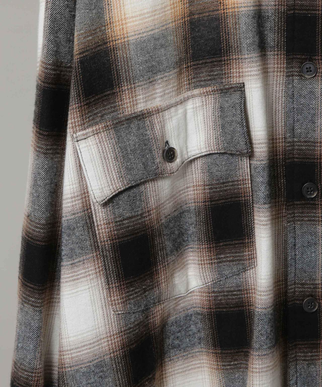 「HOTEL PALACE」 ヴィンテージライクオンブレチェックネルシャツ 6685220212