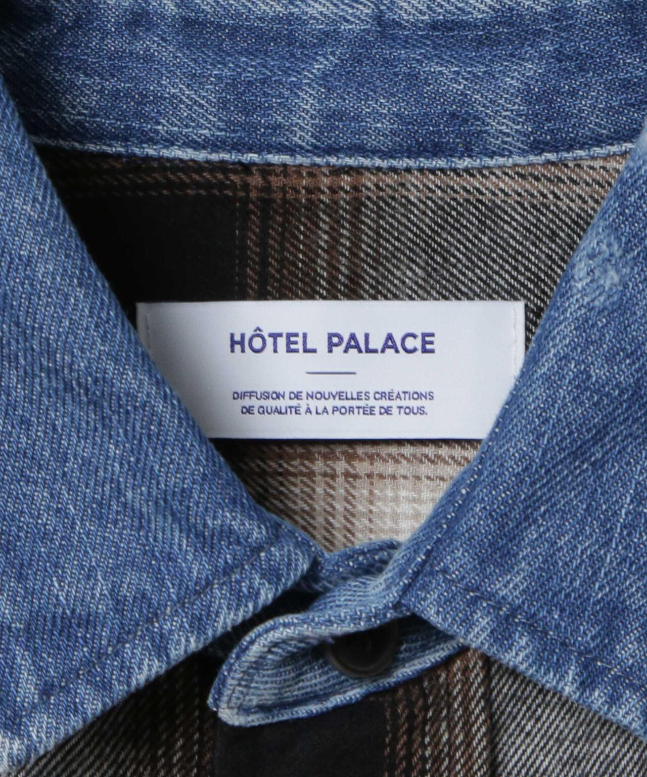 「HOTEL PALACE」 ヴィンテージライクオンブレチェックネルシャツ 6685220212