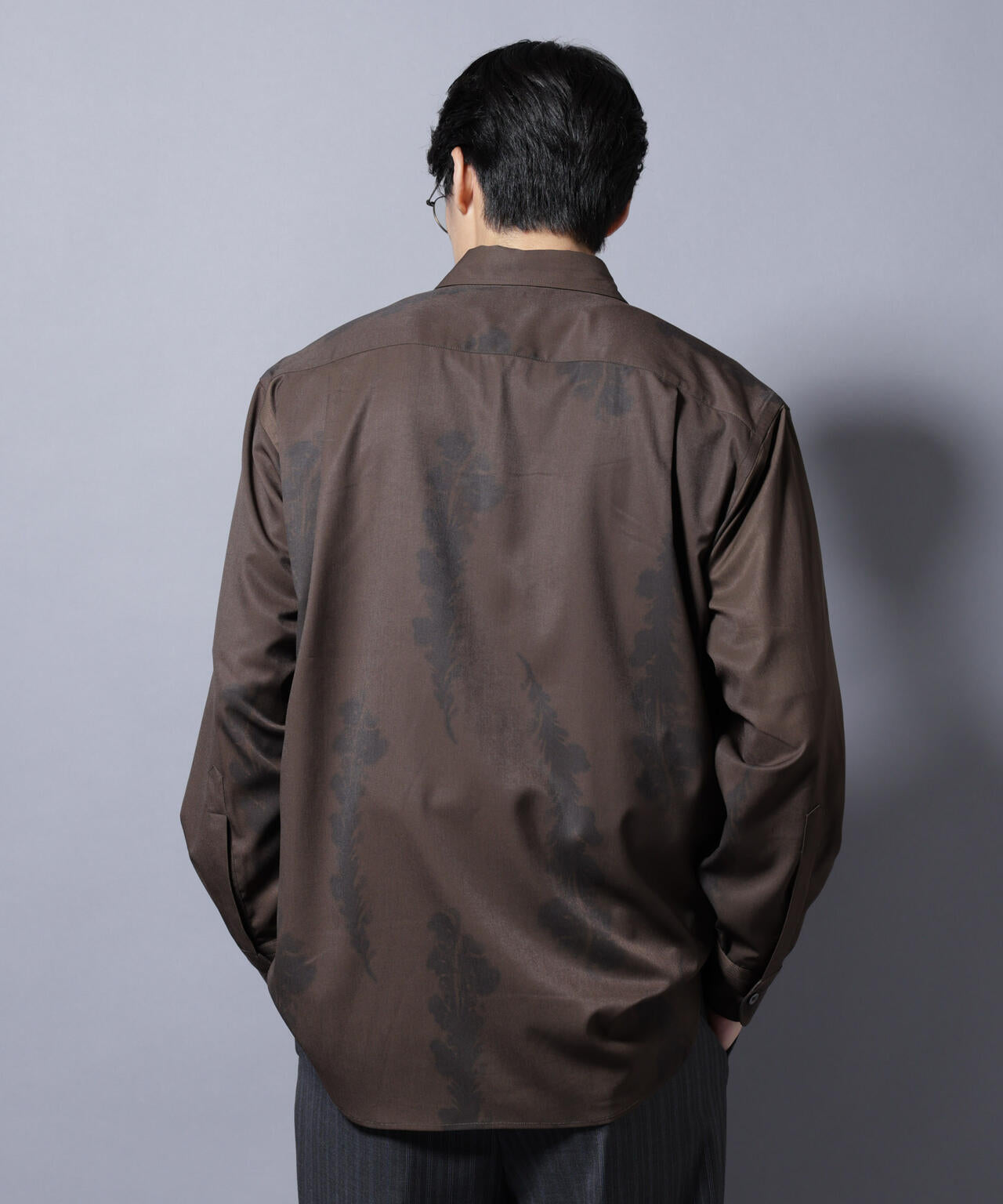 「EDITORIAL PRINT」シルキータッチシャツ 6685220215